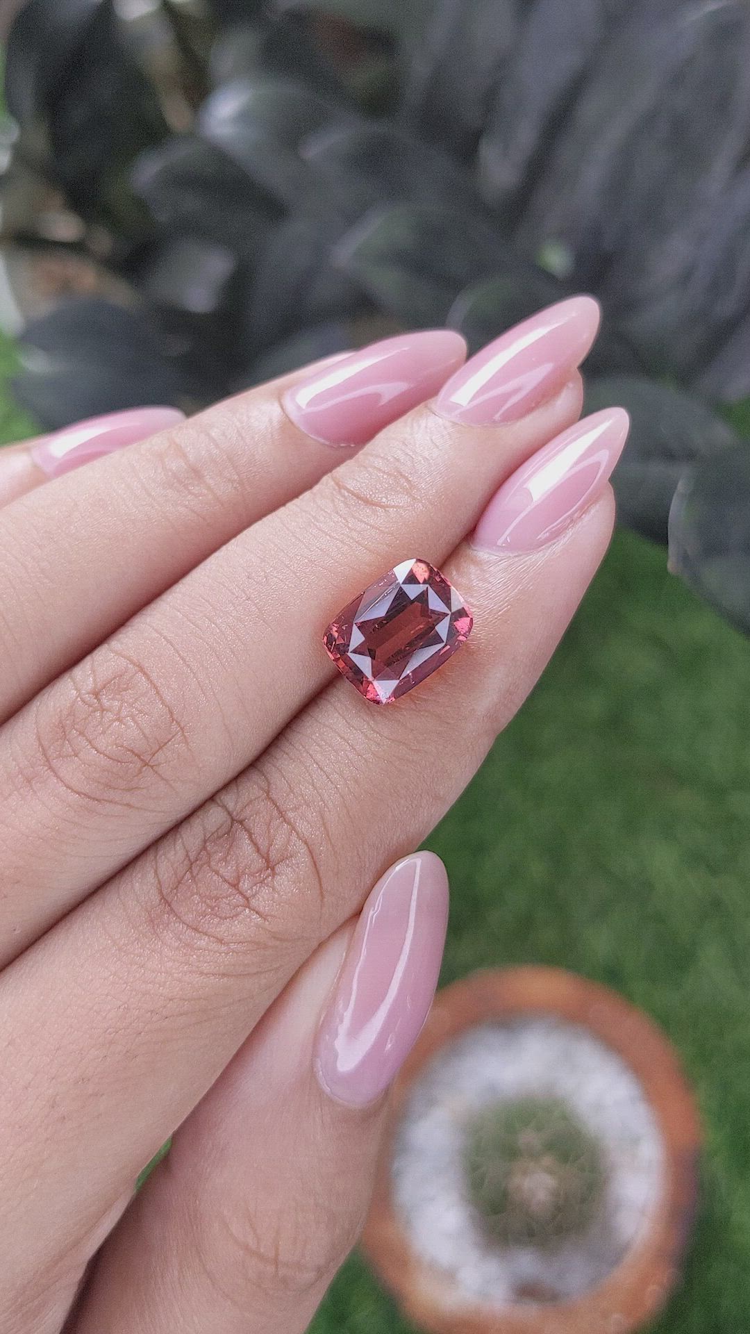 4.68 Ct. Brownish Pink Tourmaline from Republic of Congo Size Video
