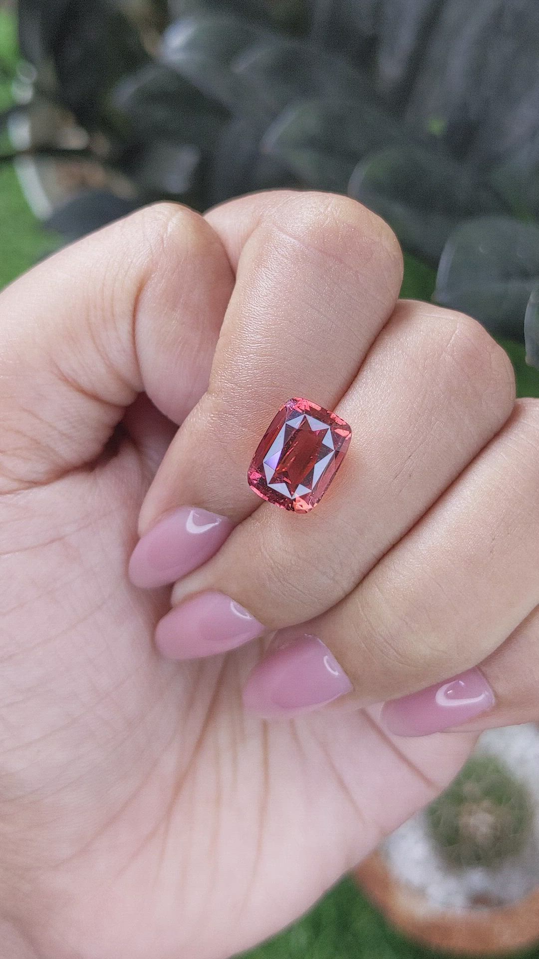 4.68 Ct. Brownish Pink Tourmaline from Republic of Congo Size Video