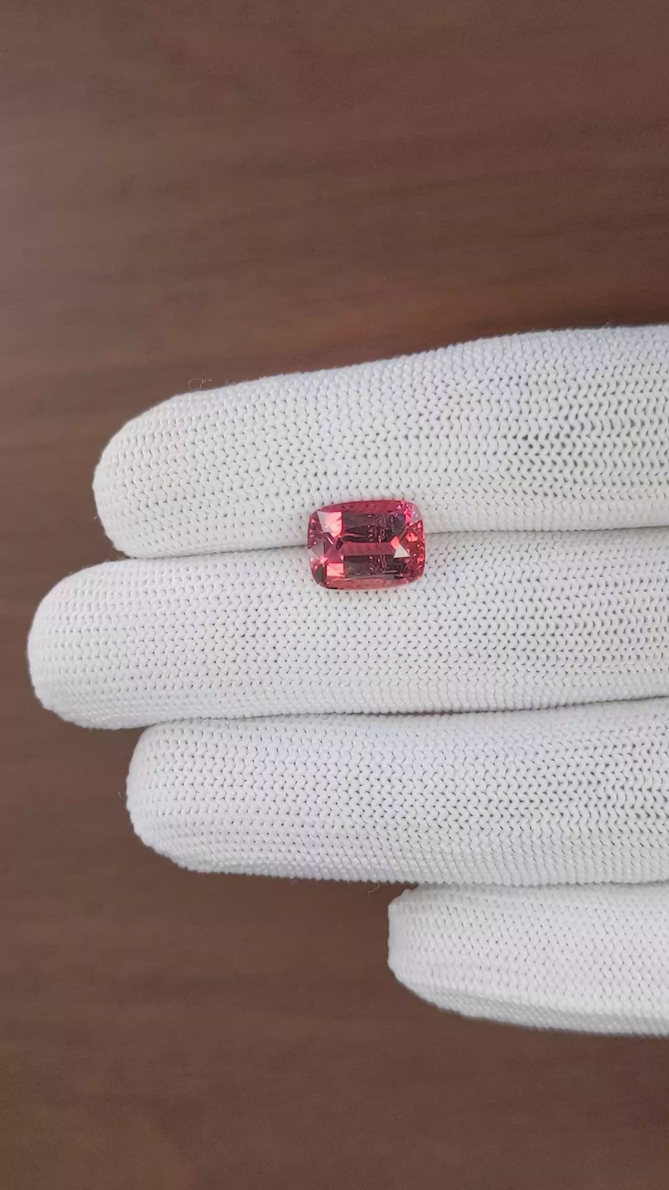 4.68 Ct. Brownish Pink Tourmaline from Republic of Congo Size Video