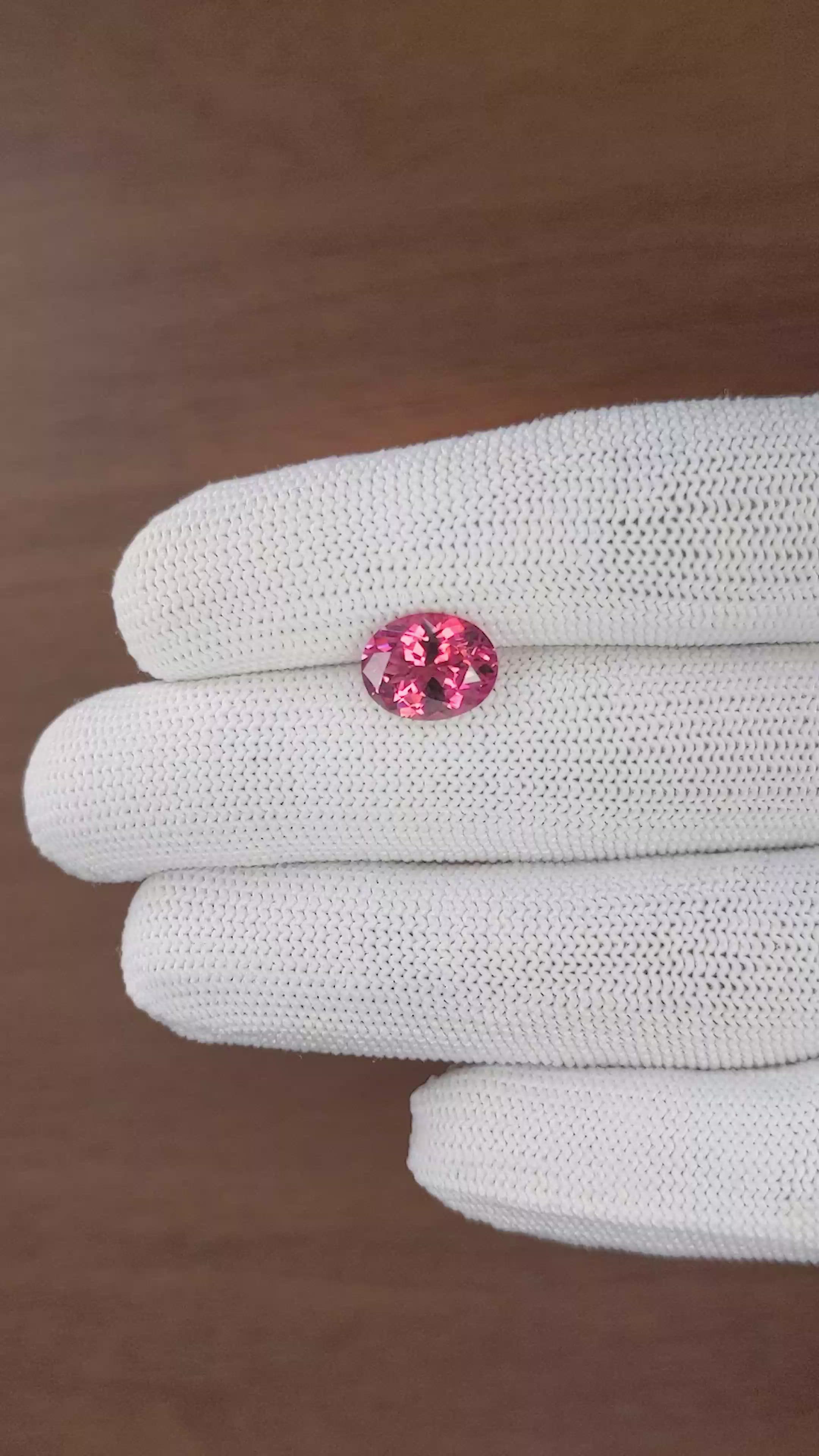 3.25 Ct. Brownish Pink Tourmaline from Ceylon (Sri Lanka) Size Video