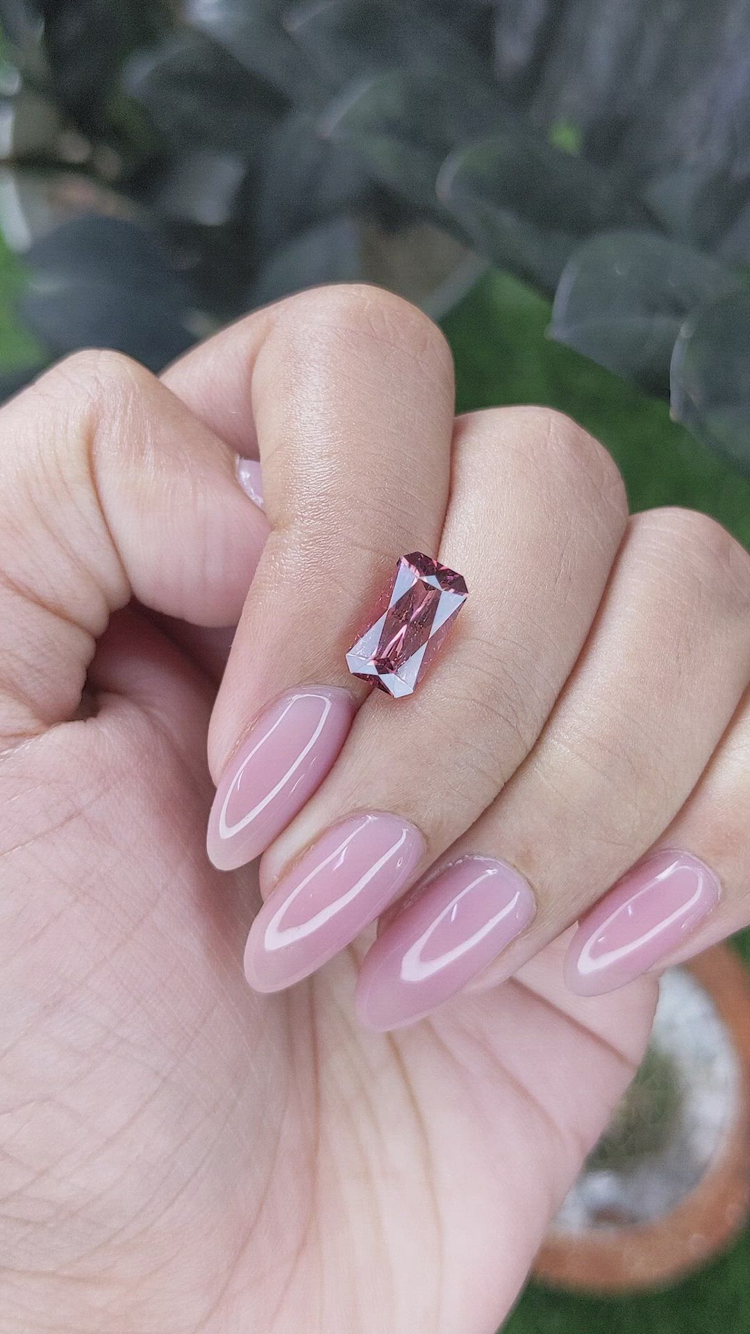 2.28 Ct. Brownish Pink Tourmaline from Ceylon (Sri Lanka) Size Video