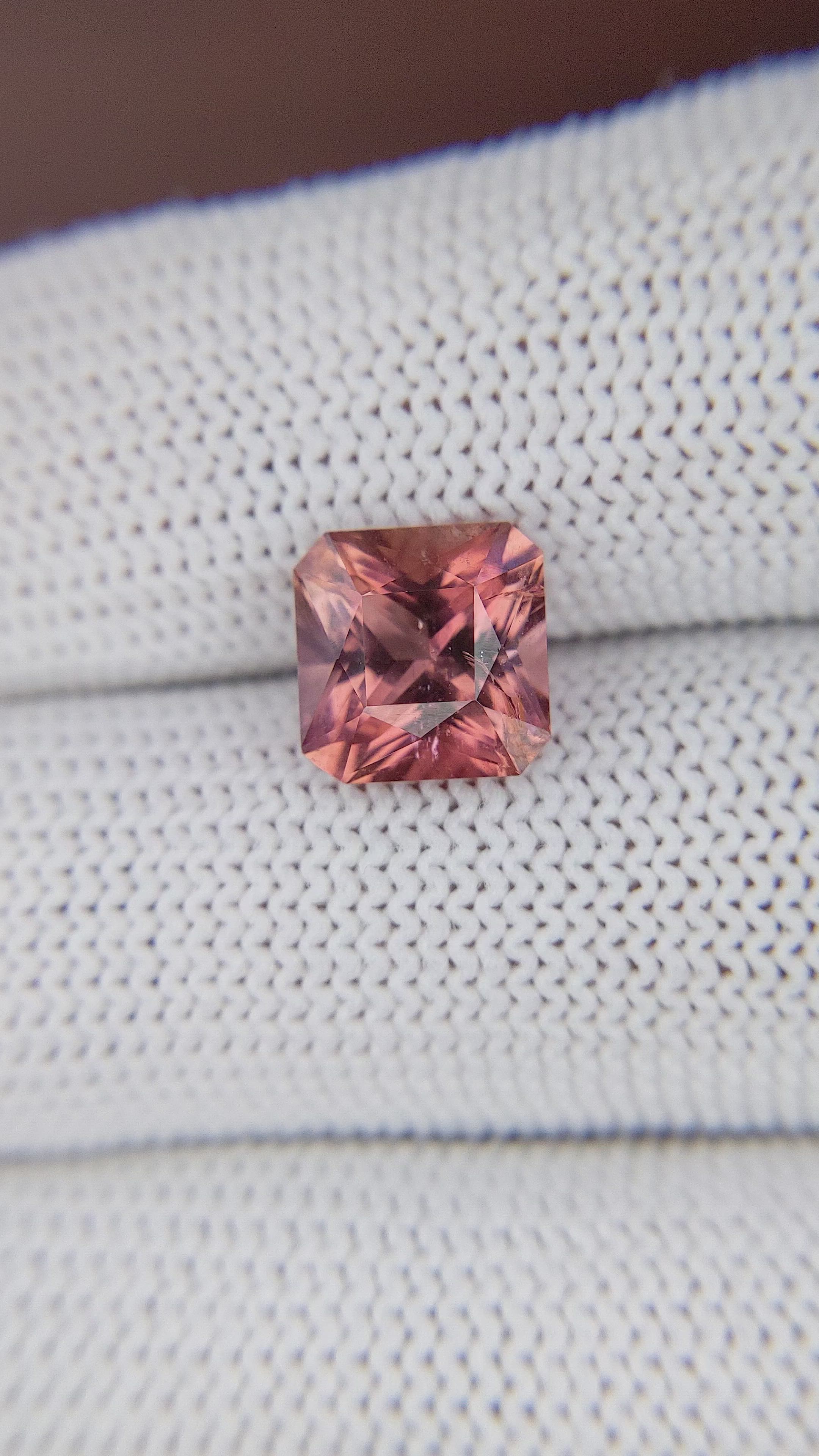 3.02 Ct. Pinkish Brown Tourmaline from Ceylon (Sri Lanka) Size Video