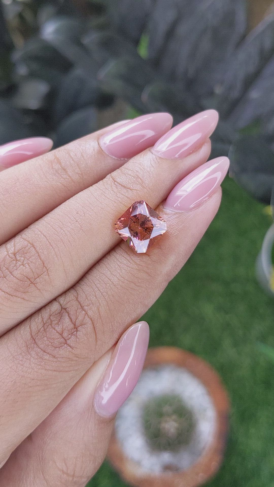3.02 Ct. Pinkish Brown Tourmaline from Ceylon (Sri Lanka) Size Video