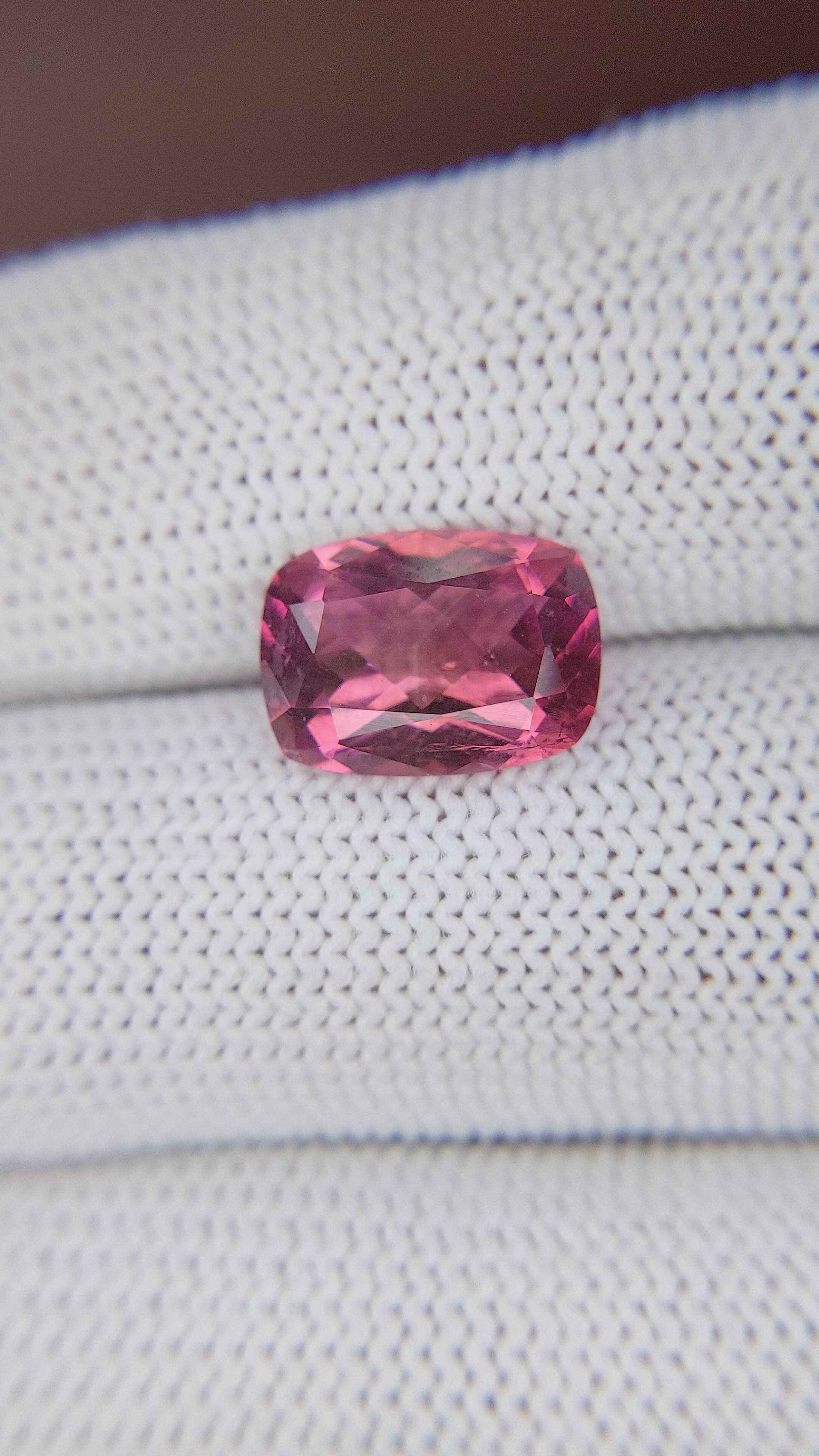 4.05 Ct. Pink Tourmaline from Ceylon (Sri Lanka) Size Video