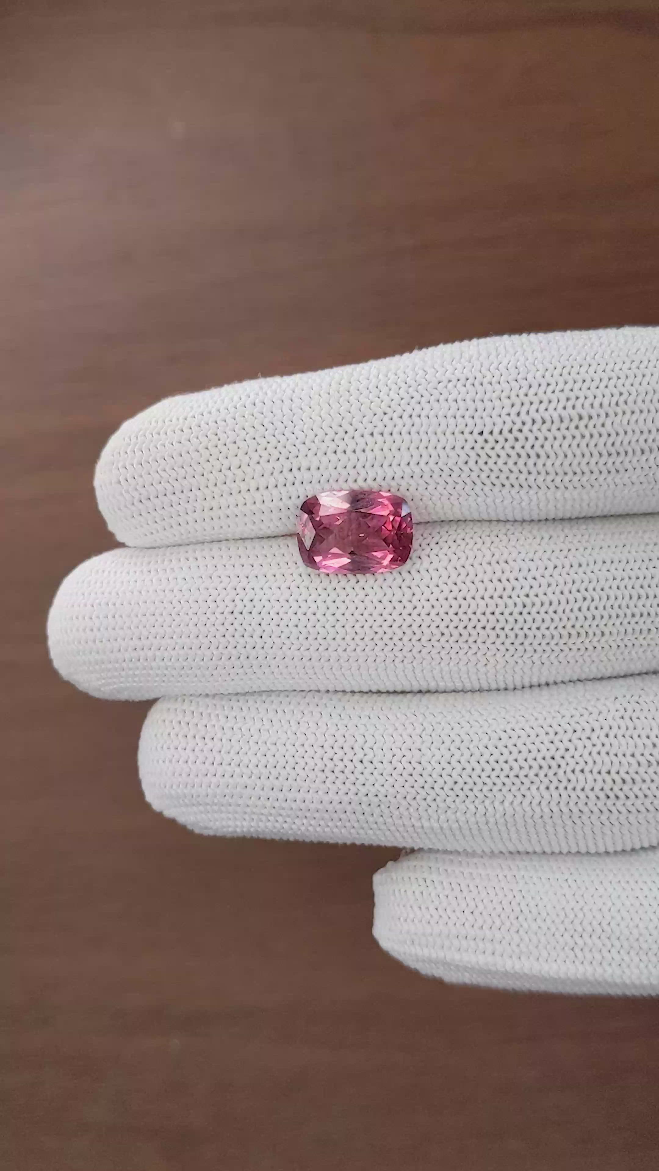 4.05 Ct. Pink Tourmaline from Ceylon (Sri Lanka) Size Video