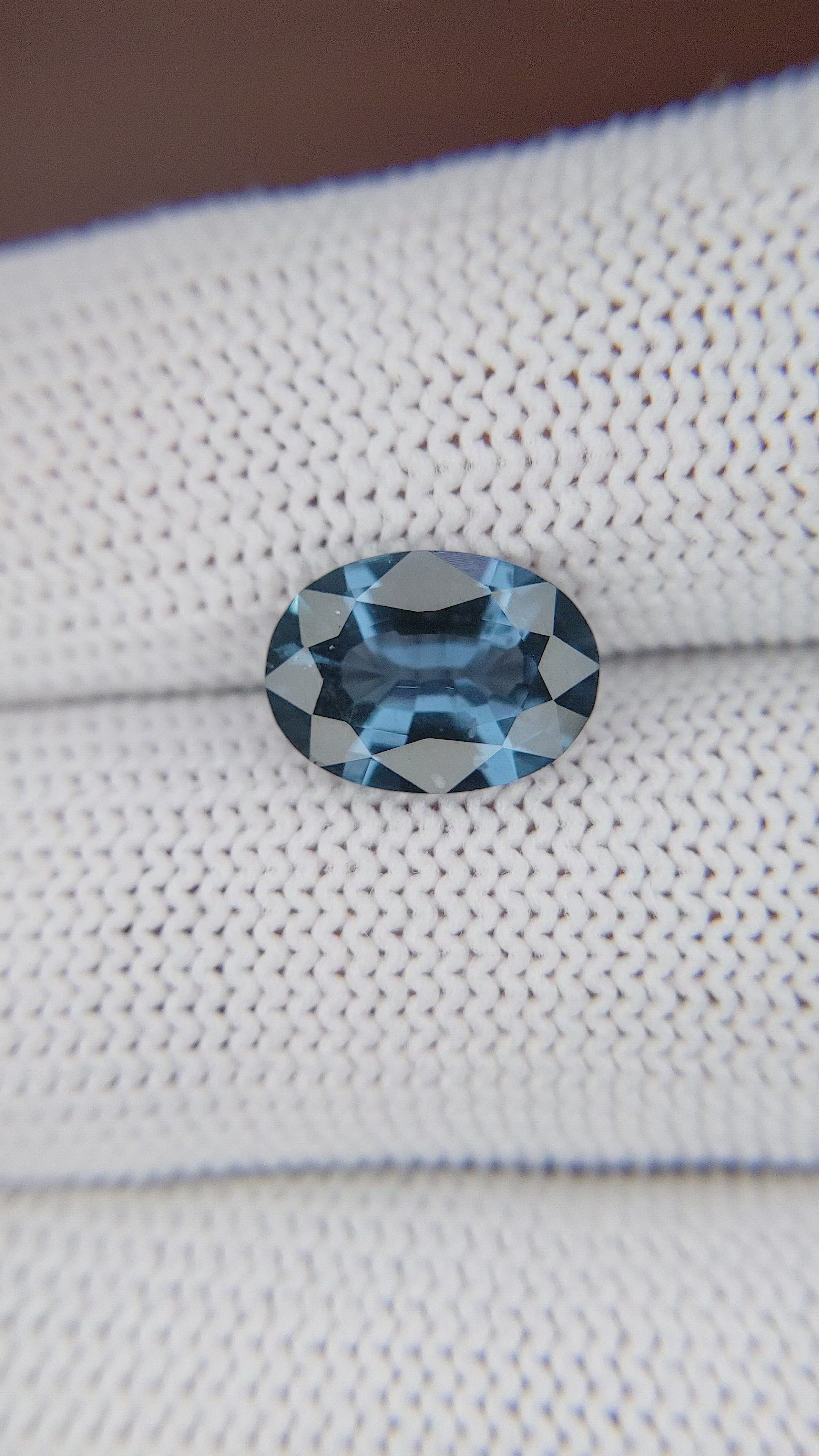 2.82 Ct. Blue Spinel from South Africa Size Video