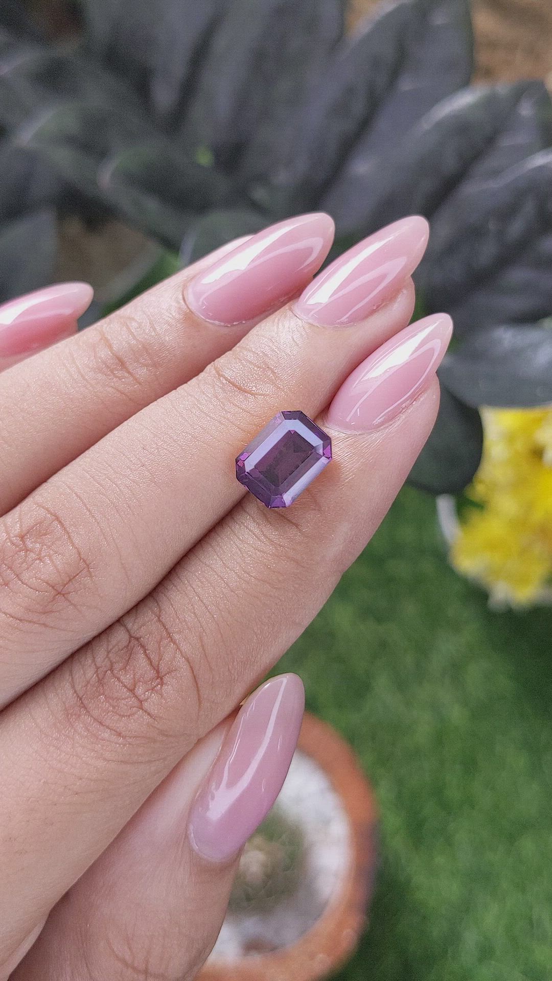 3.54 Ct. Pinkish Purple Spinel from South Africa Size Video