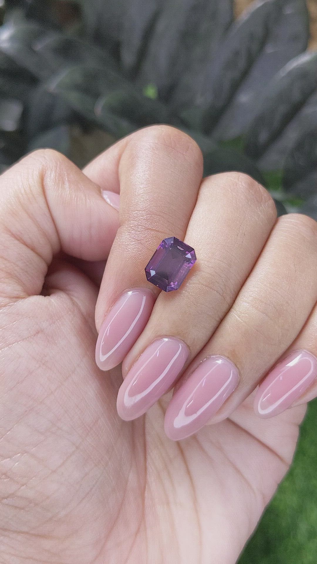 3.54 Ct. Pinkish Purple Spinel from South Africa Size Video
