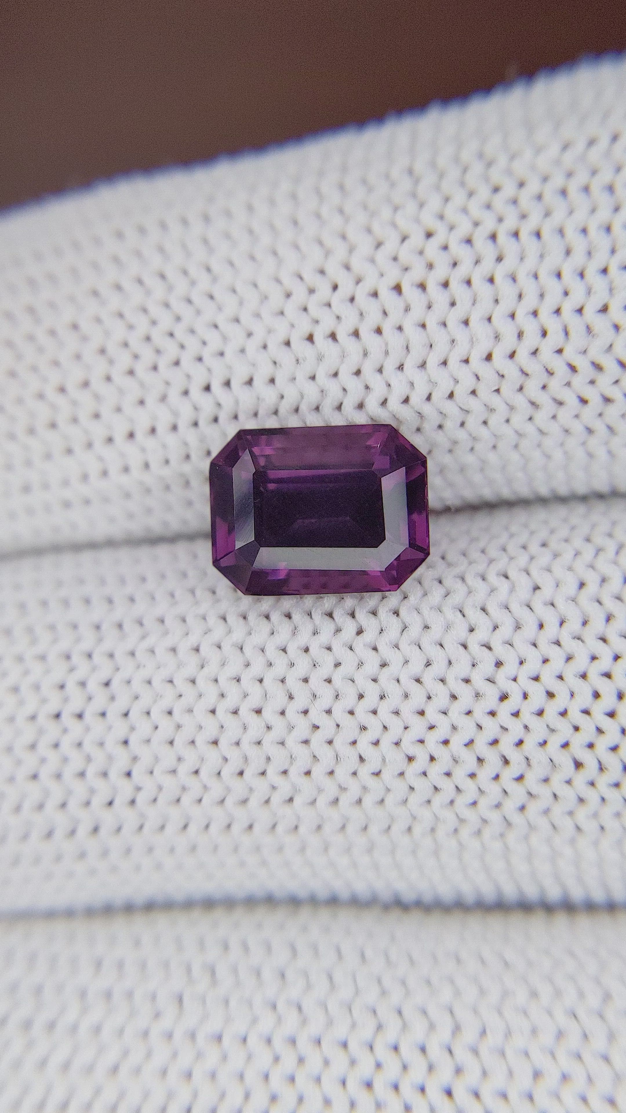 3.54 Ct. Pinkish Purple Spinel from South Africa Size Video
