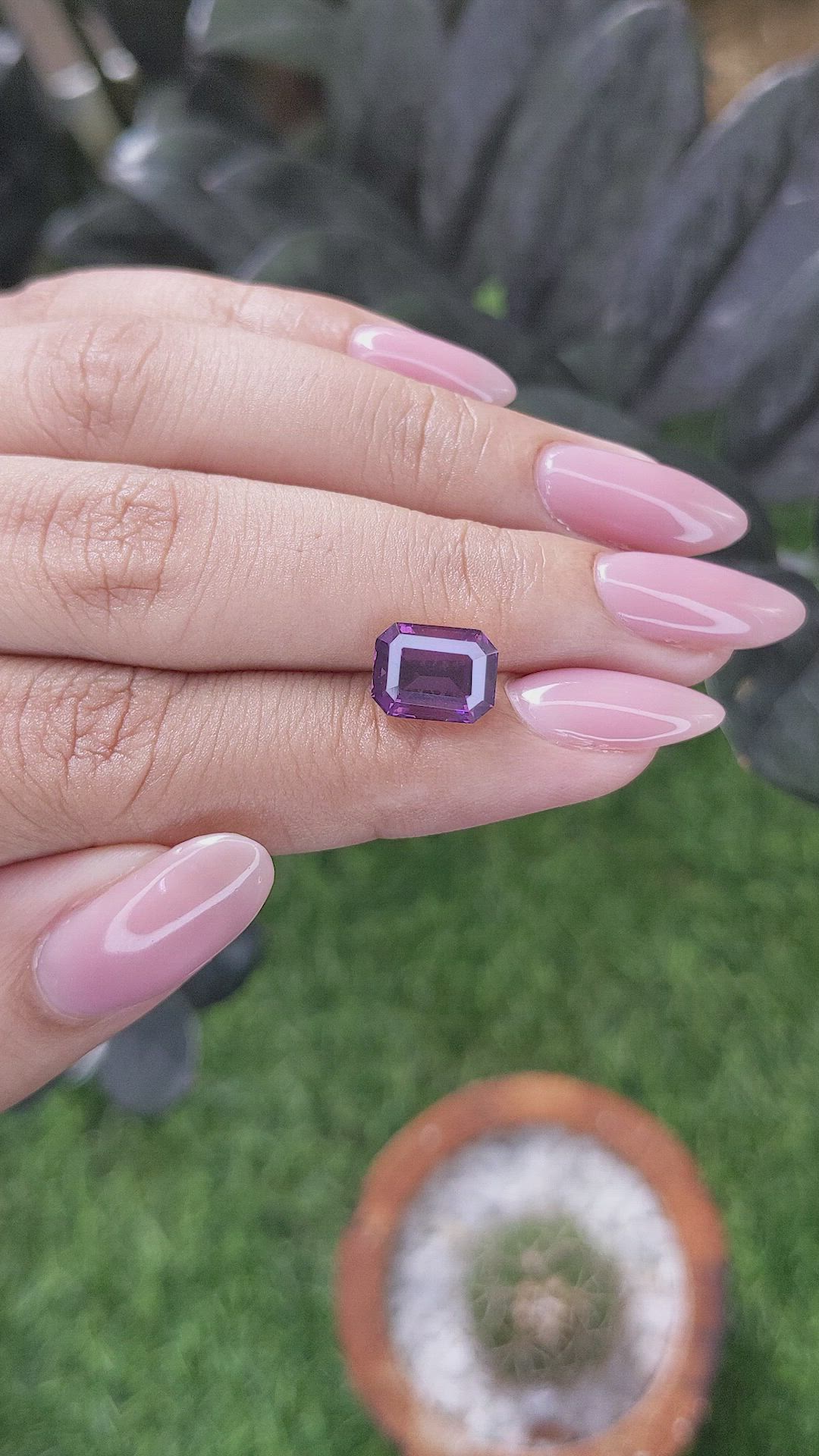 3.54 Ct. Pinkish Purple Spinel from South Africa Size Video
