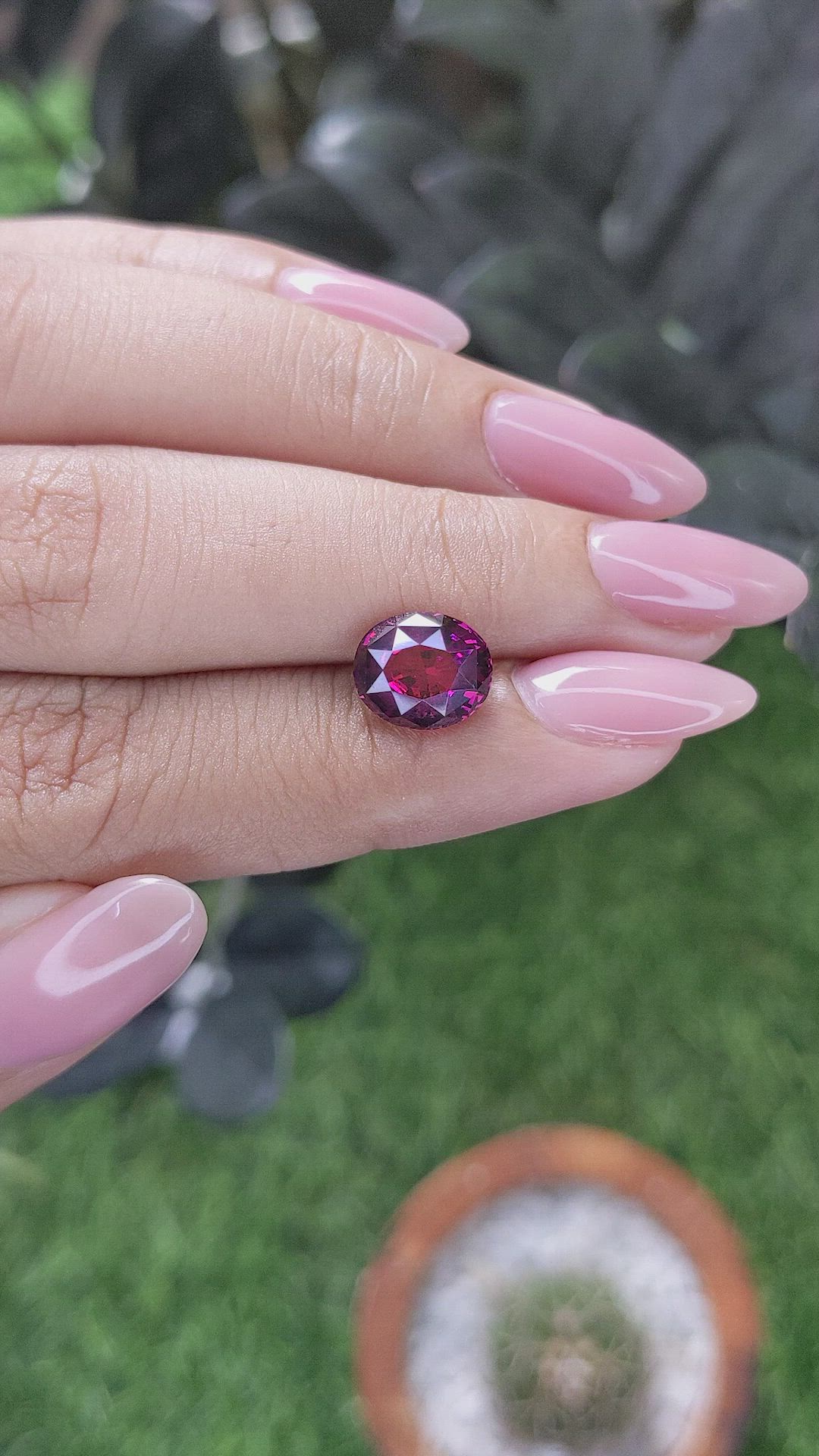 3.13 Ct. Reddish Pink Spinel from South Africa Size Video