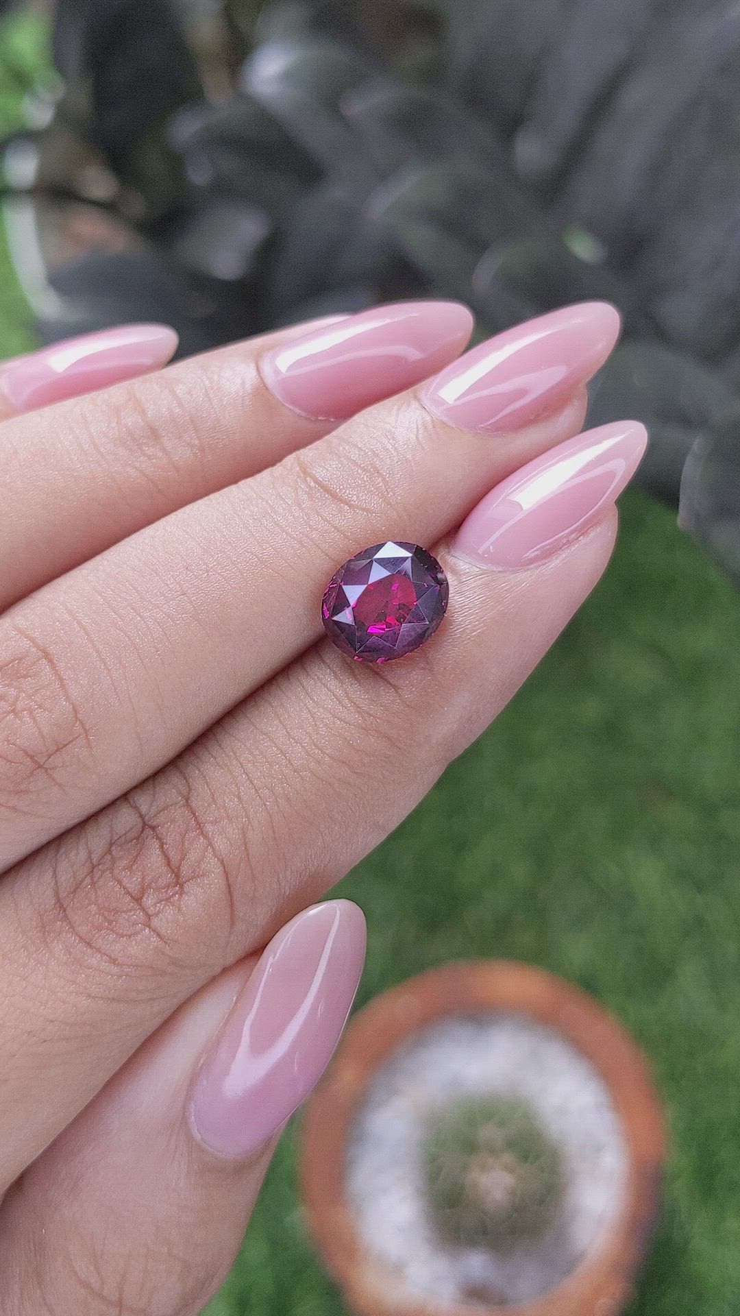 3.13 Ct. Reddish Pink Spinel from South Africa Size Video