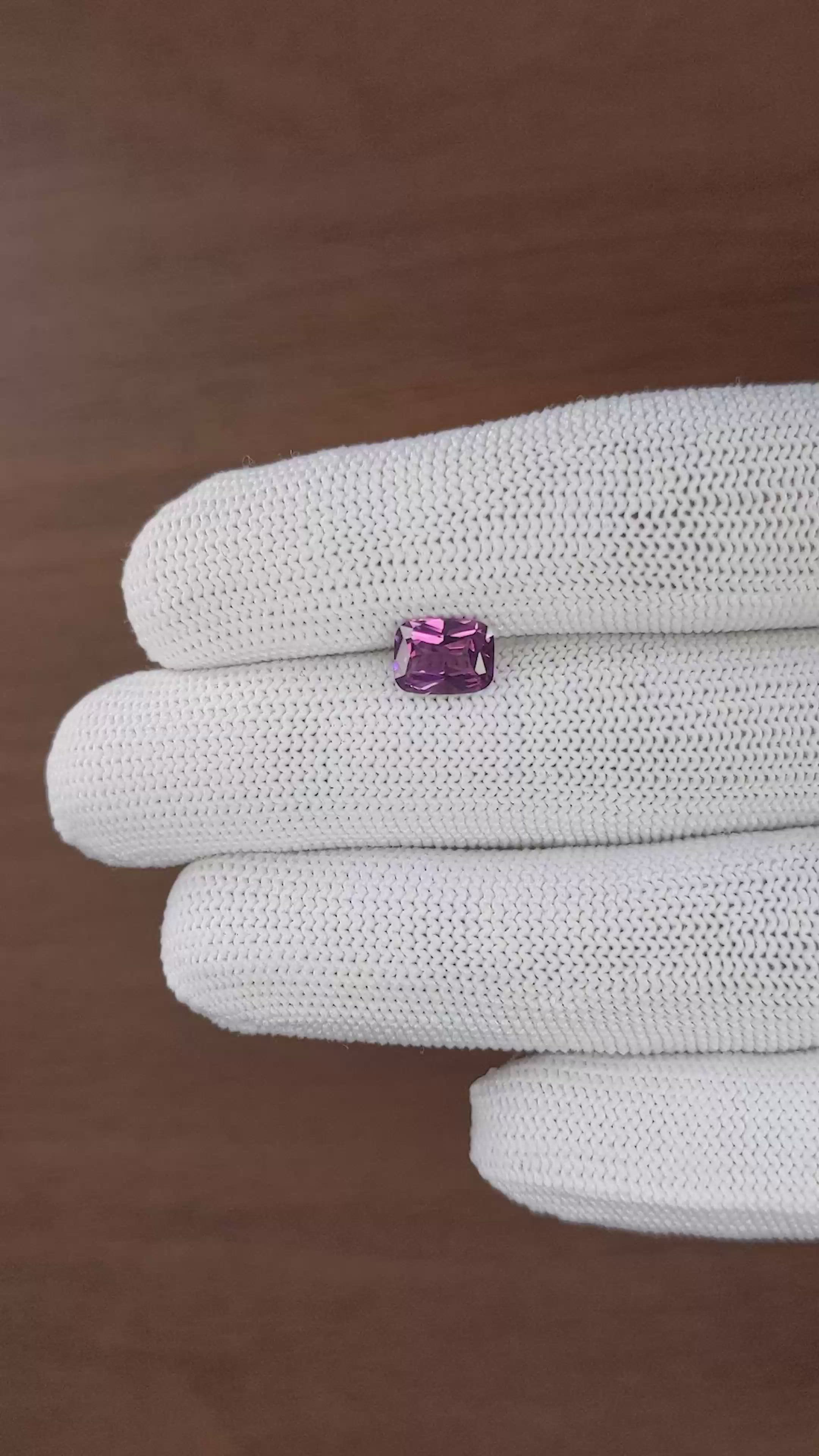 1.41 Ct. Pinkish Purple Spinel from South Africa Size Video