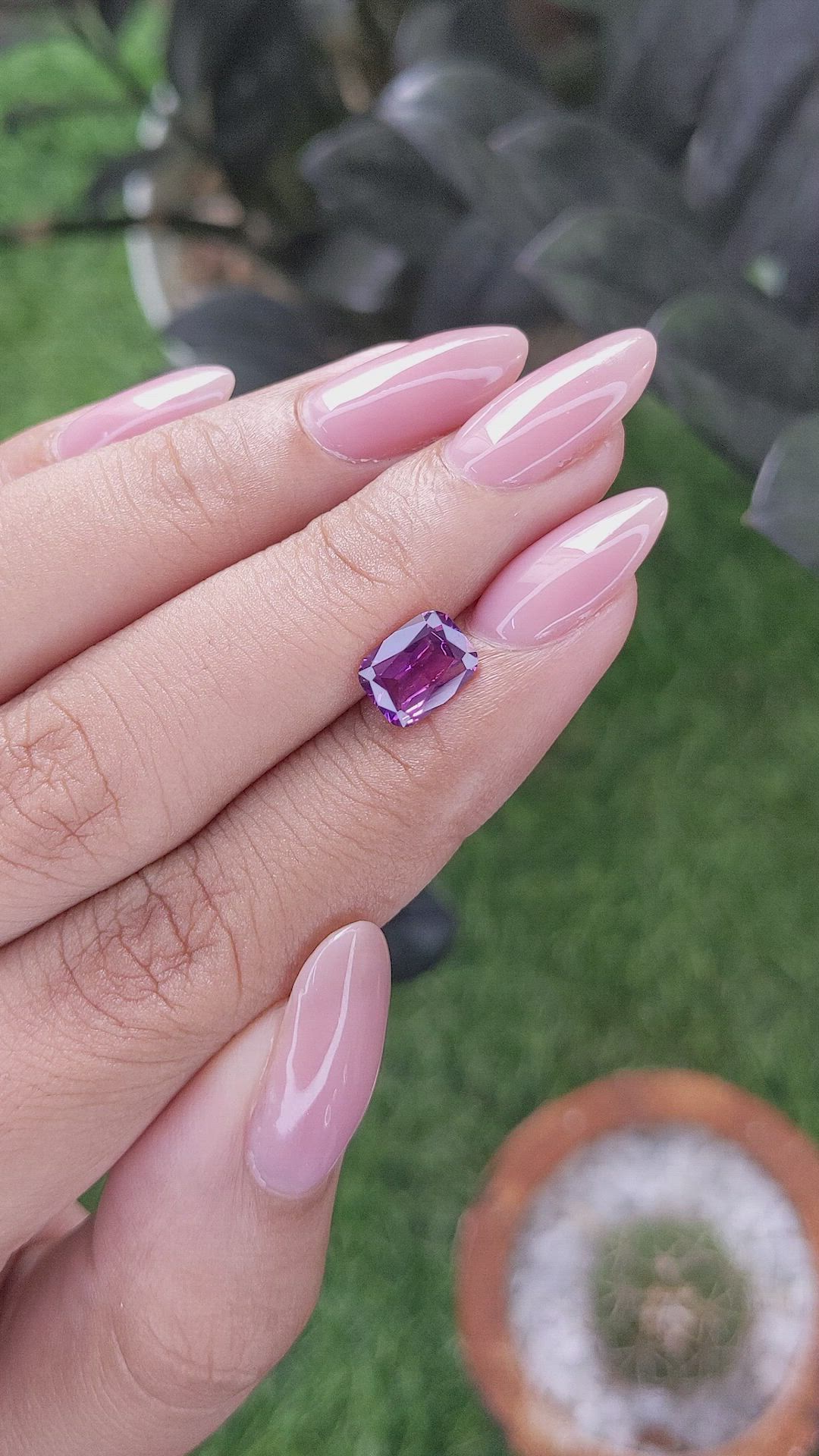 1.41 Ct. Pinkish Purple Spinel from South Africa Size Video