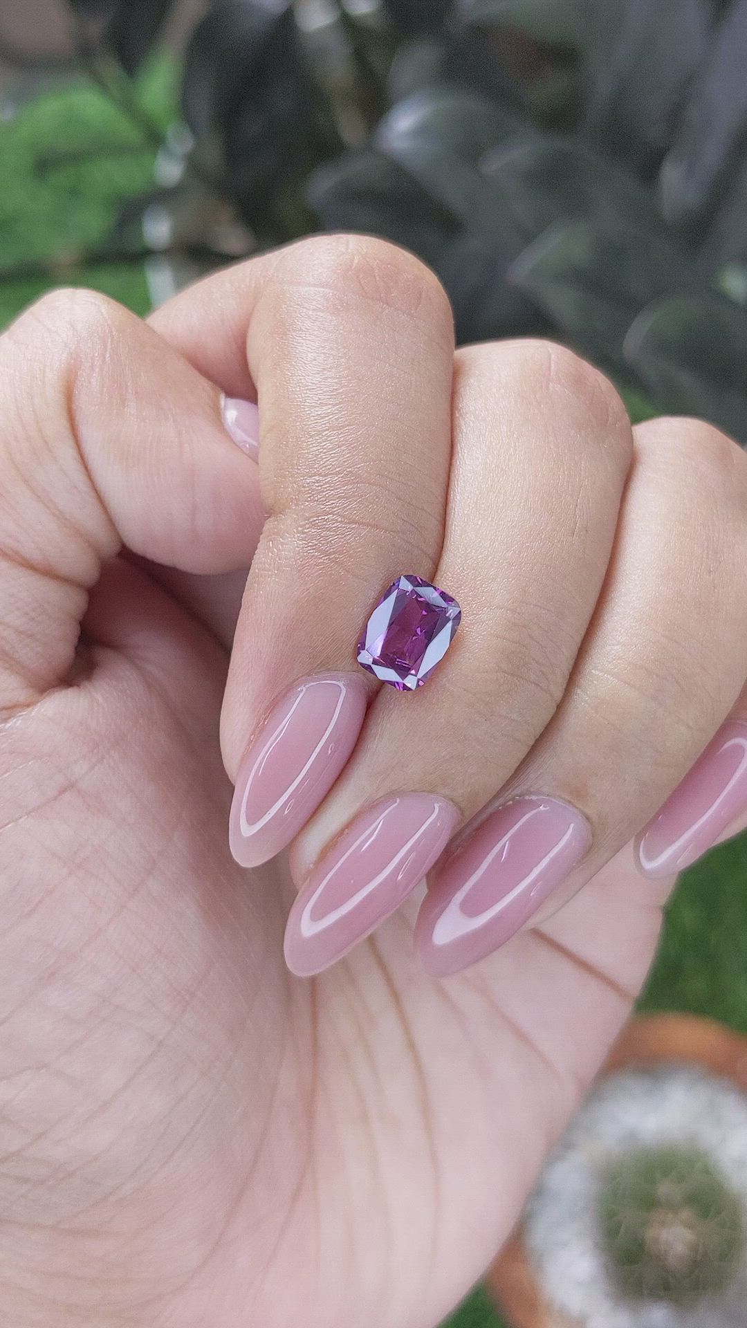 1.41 Ct. Pinkish Purple Spinel from South Africa Size Video