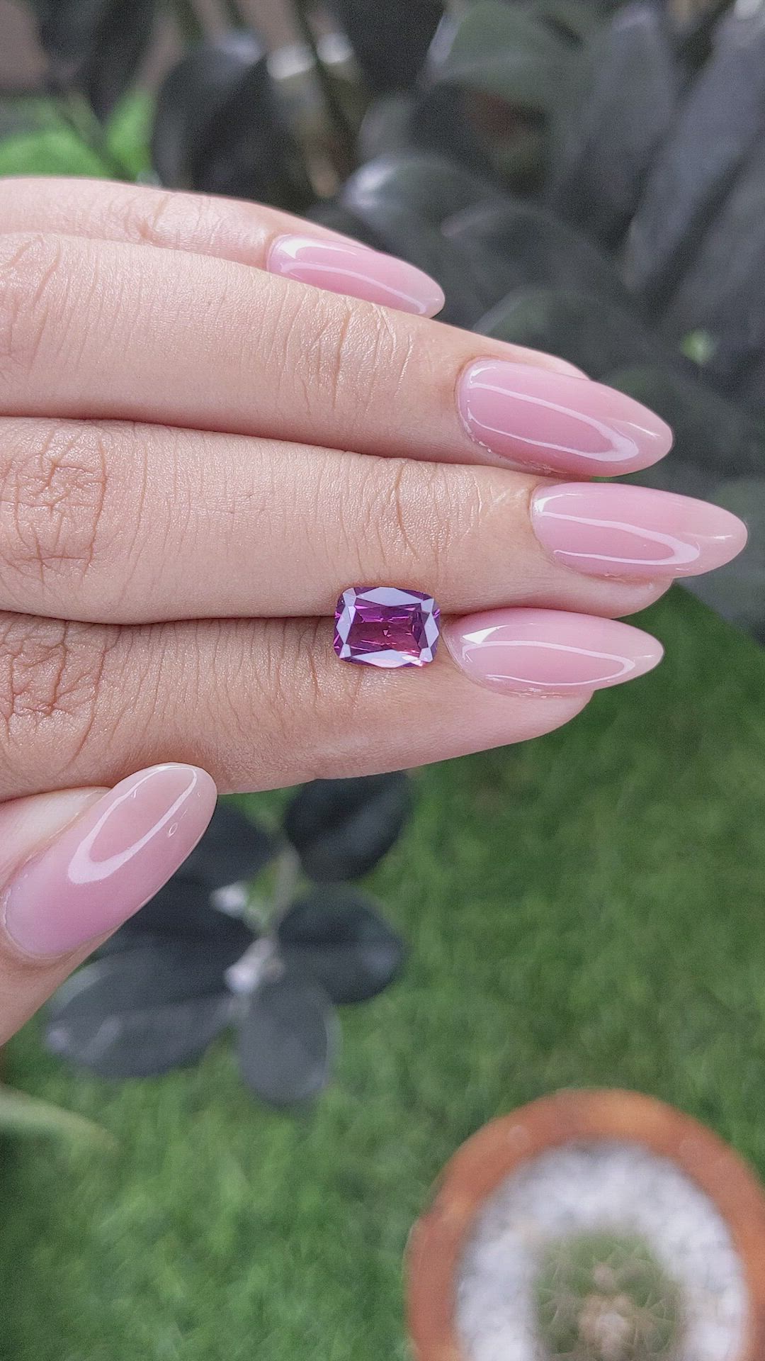 1.41 Ct. Pinkish Purple Spinel from South Africa Size Video