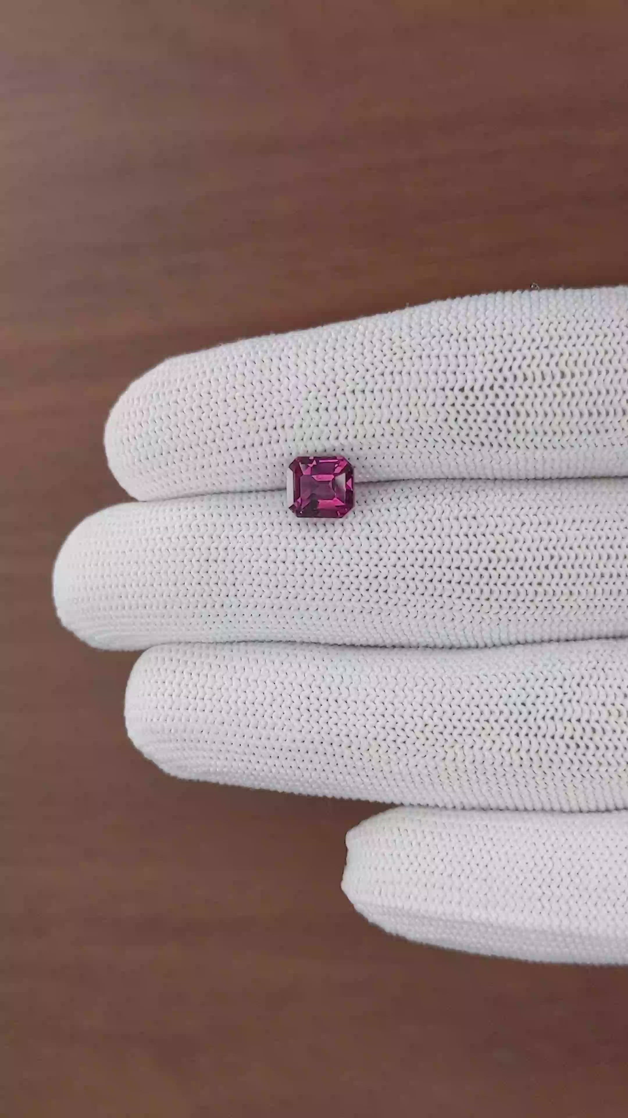 2.44 Ct. Purplish Red Spinel from South Africa Size Video