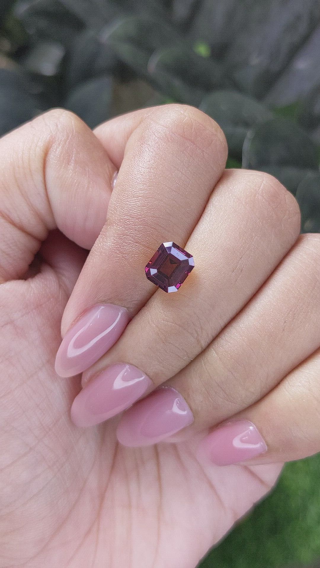 2.44 Ct. Purplish Red Spinel from South Africa Size Video