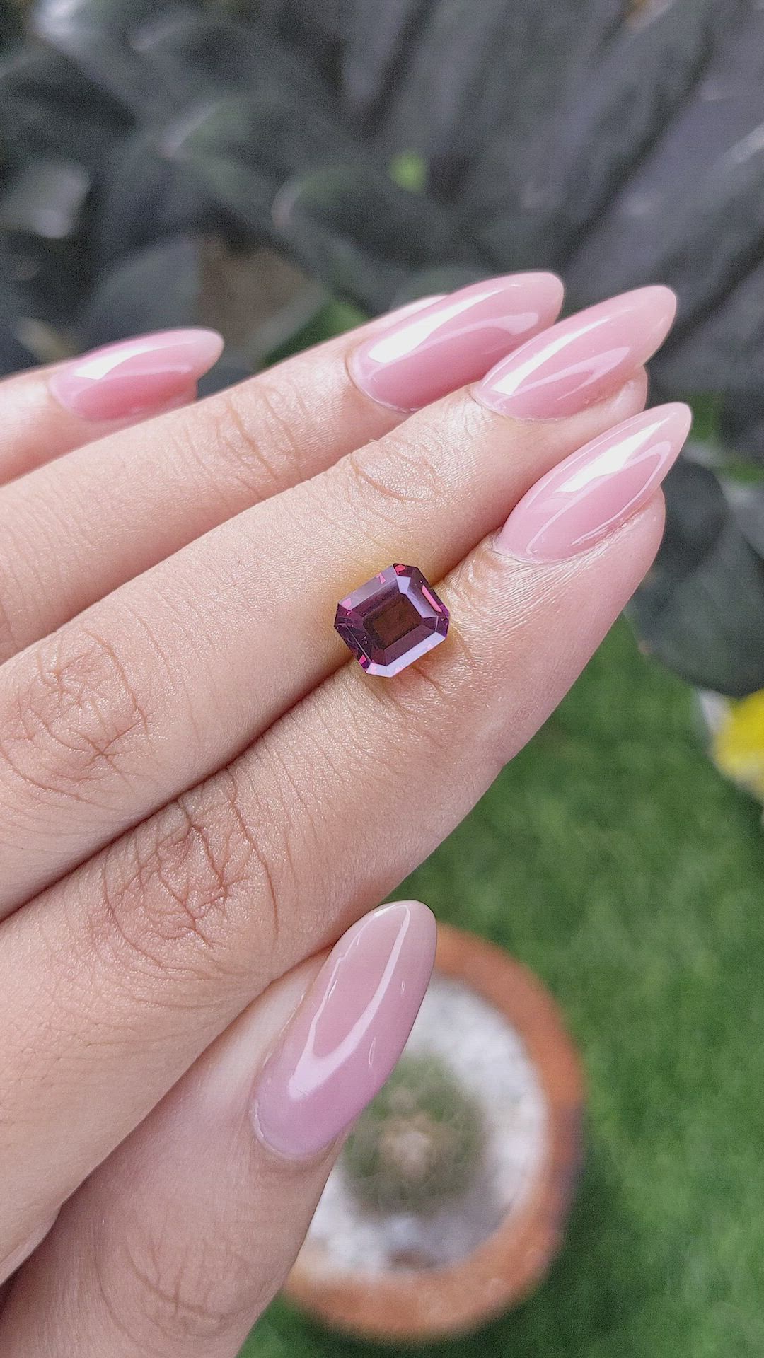 2.44 Ct. Purplish Red Spinel from South Africa Size Video