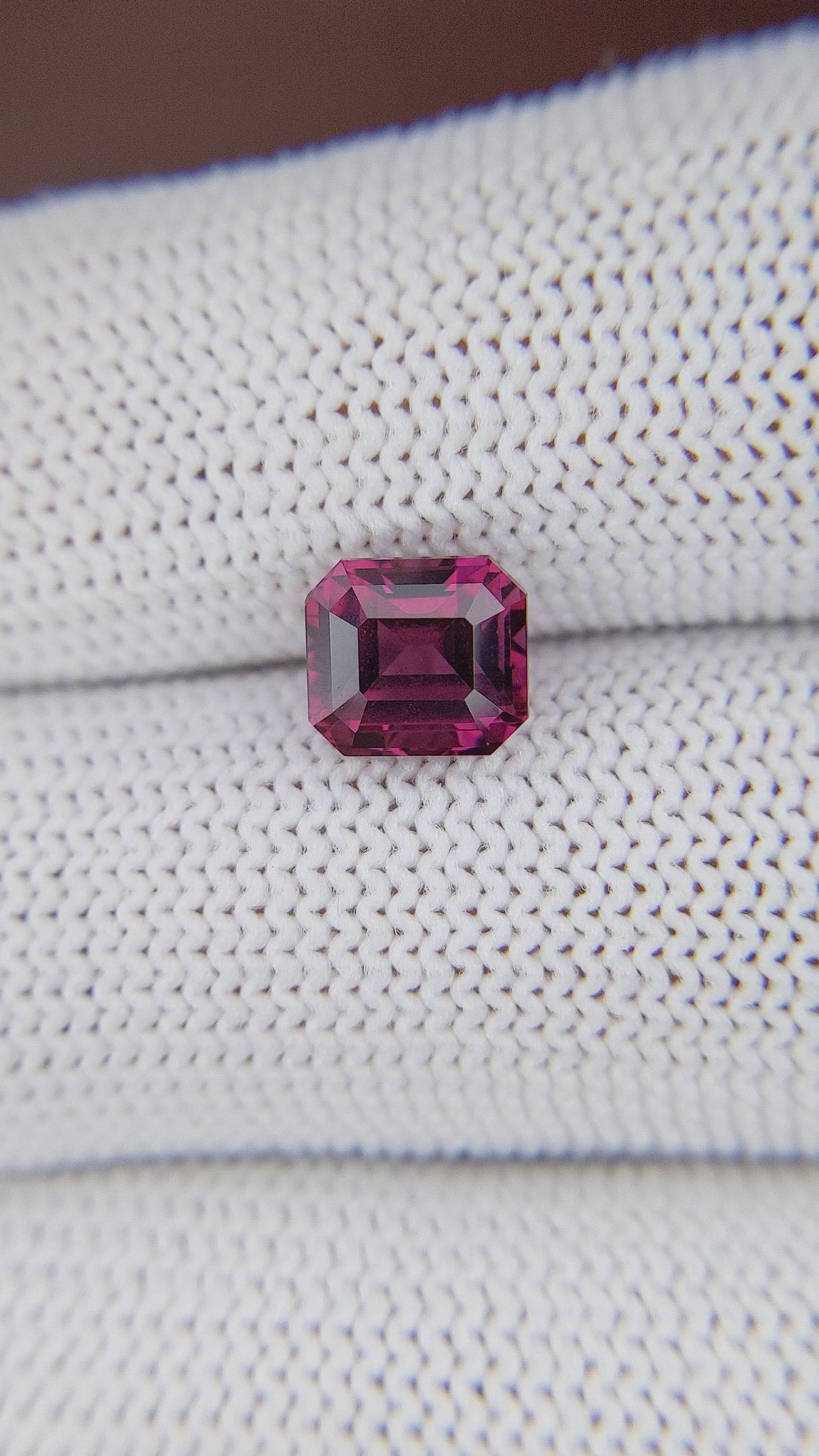 2.44 Ct. Purplish Red Spinel from South Africa Size Video