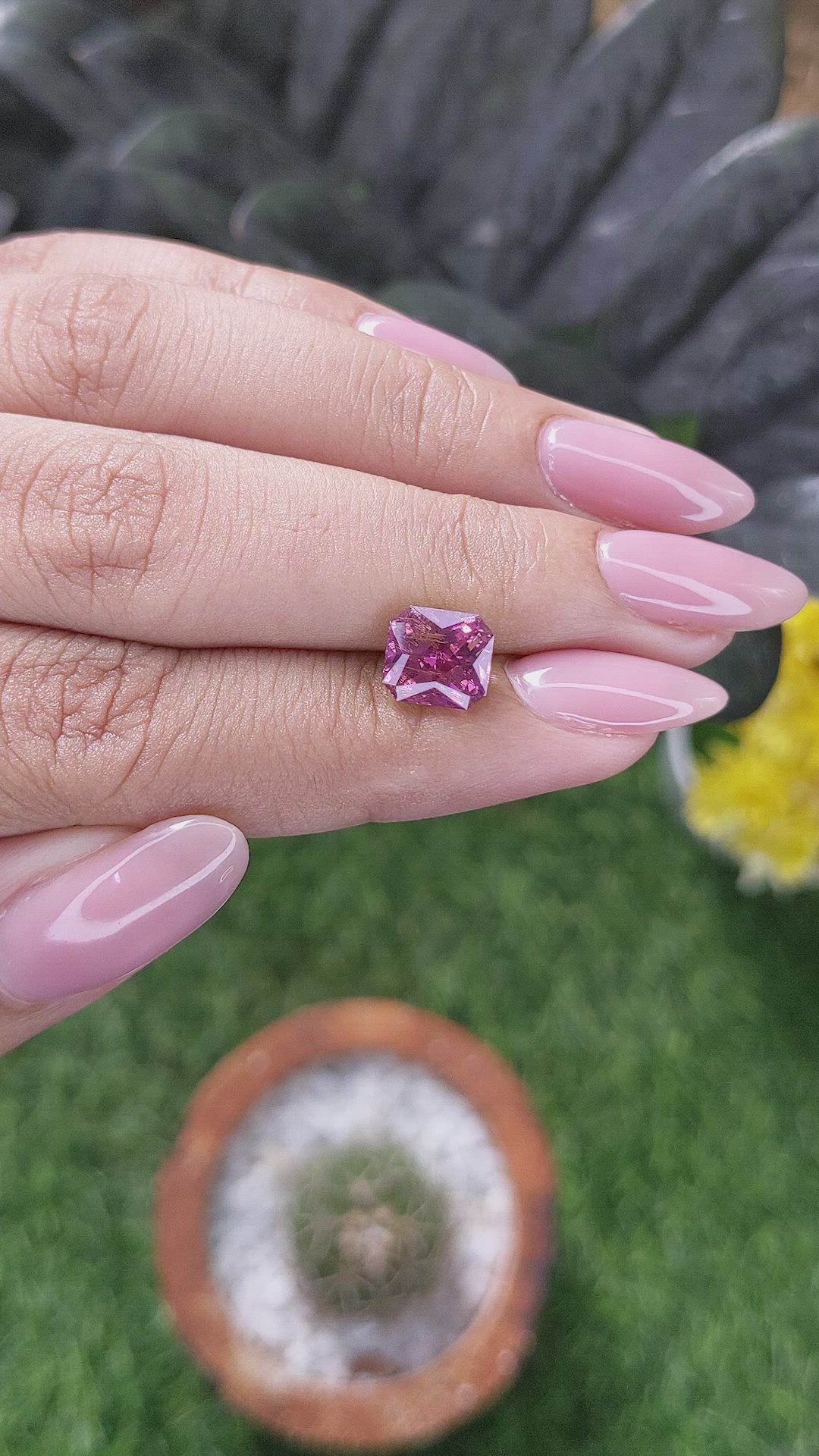 2.27 Ct. Purplish Pink Spinel from South Africa Size Video