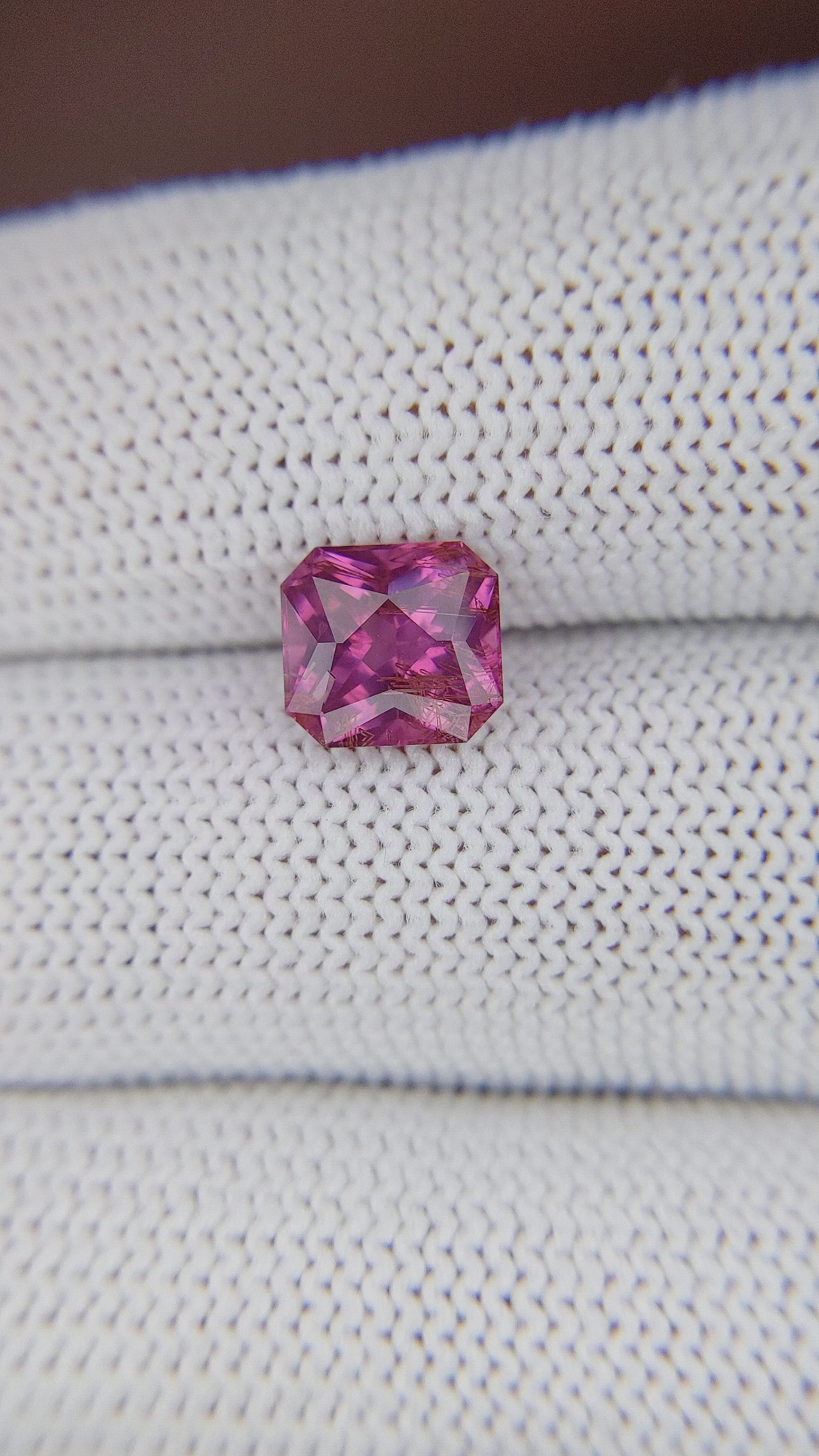 2.27 Ct. Purplish Pink Spinel from South Africa Size Video
