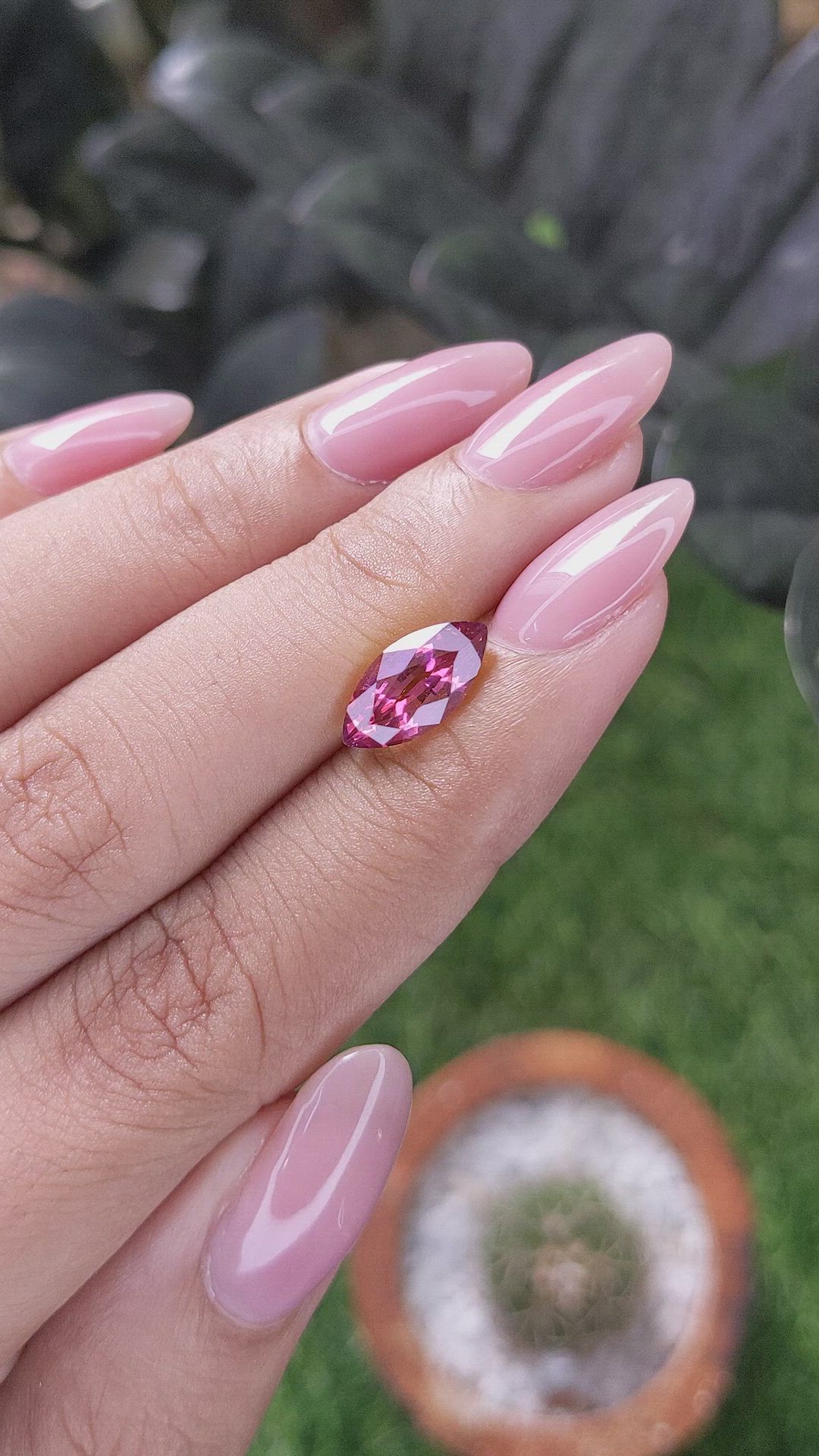 2.20 Ct. Purplish Pink Spinel from South Africa Size Video