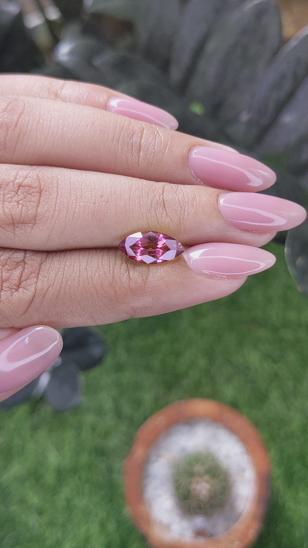2.20 Ct. Purplish Pink Spinel from South Africa Size Video