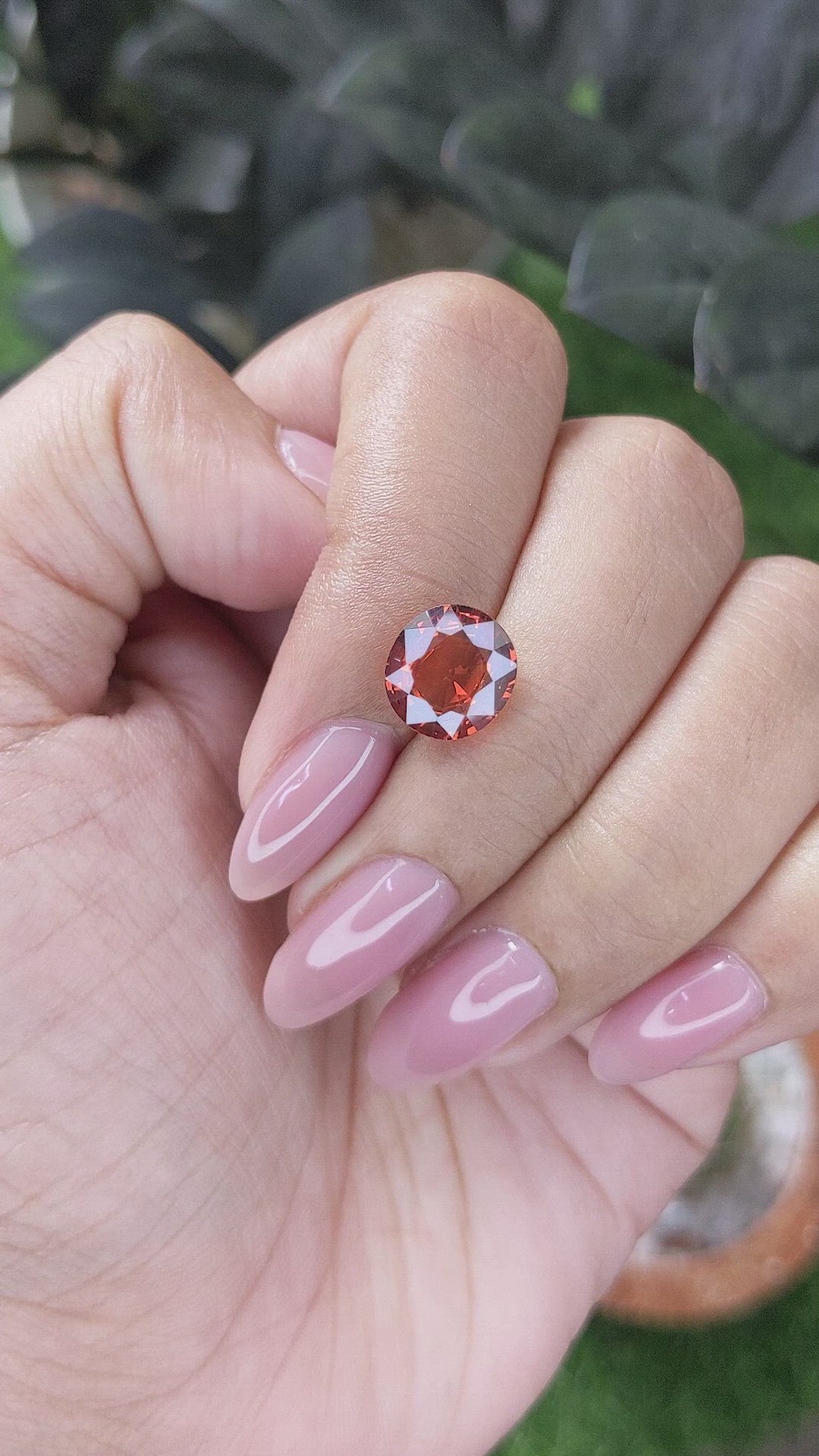 3.10 Ct. Brownish Orange Spinel from South Africa Size Video