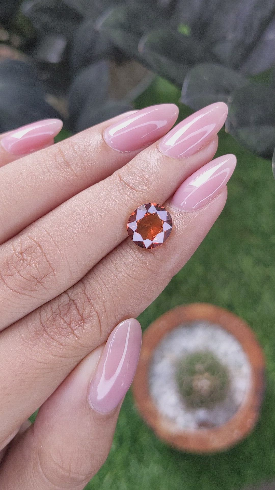 3.10 Ct. Brownish Orange Spinel from South Africa Size Video