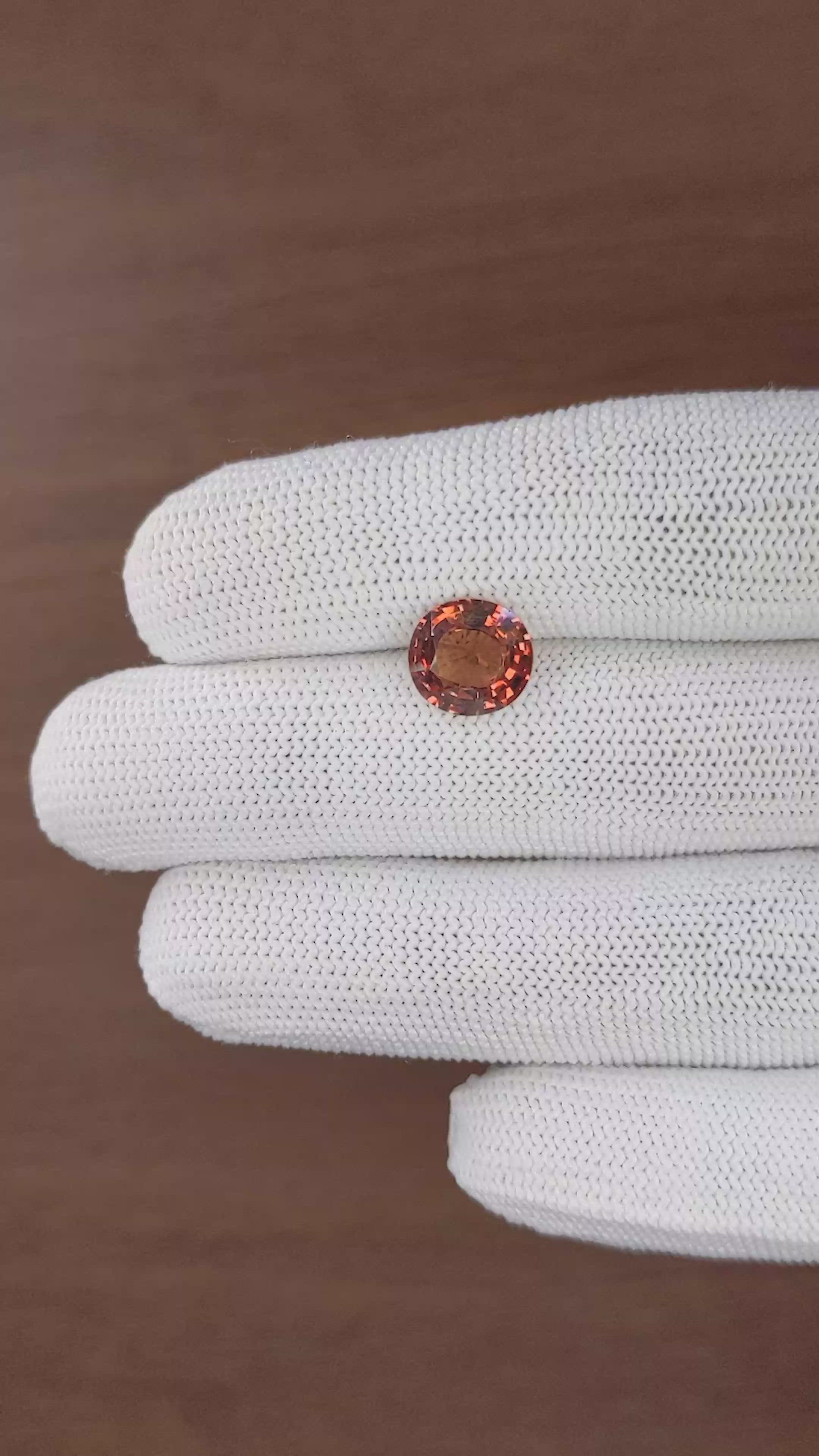 3.10 Ct. Brownish Orange Spinel from South Africa Size Video