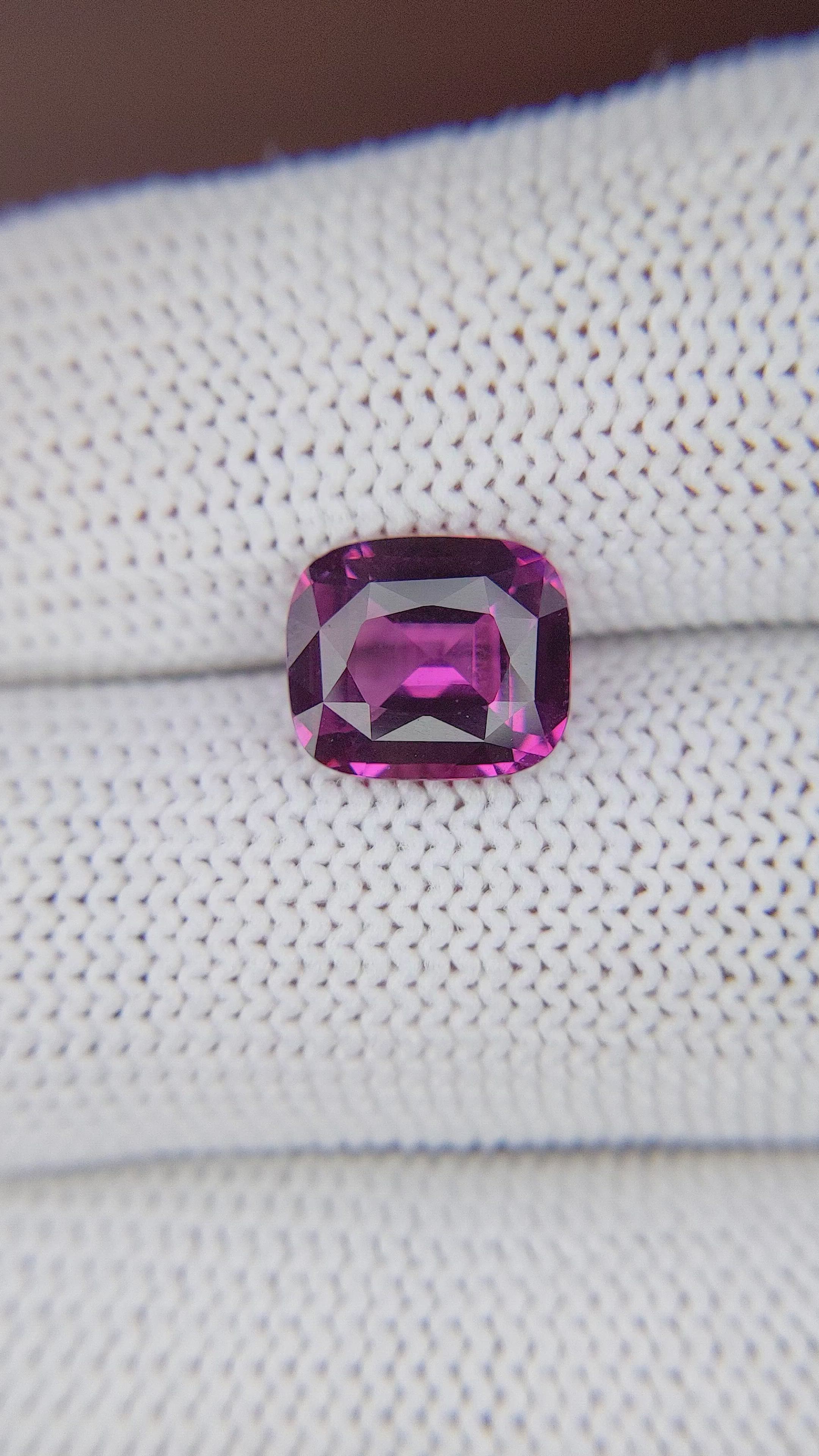2.69 Ct. Pinkish Purple Spinel from South Africa Size Video