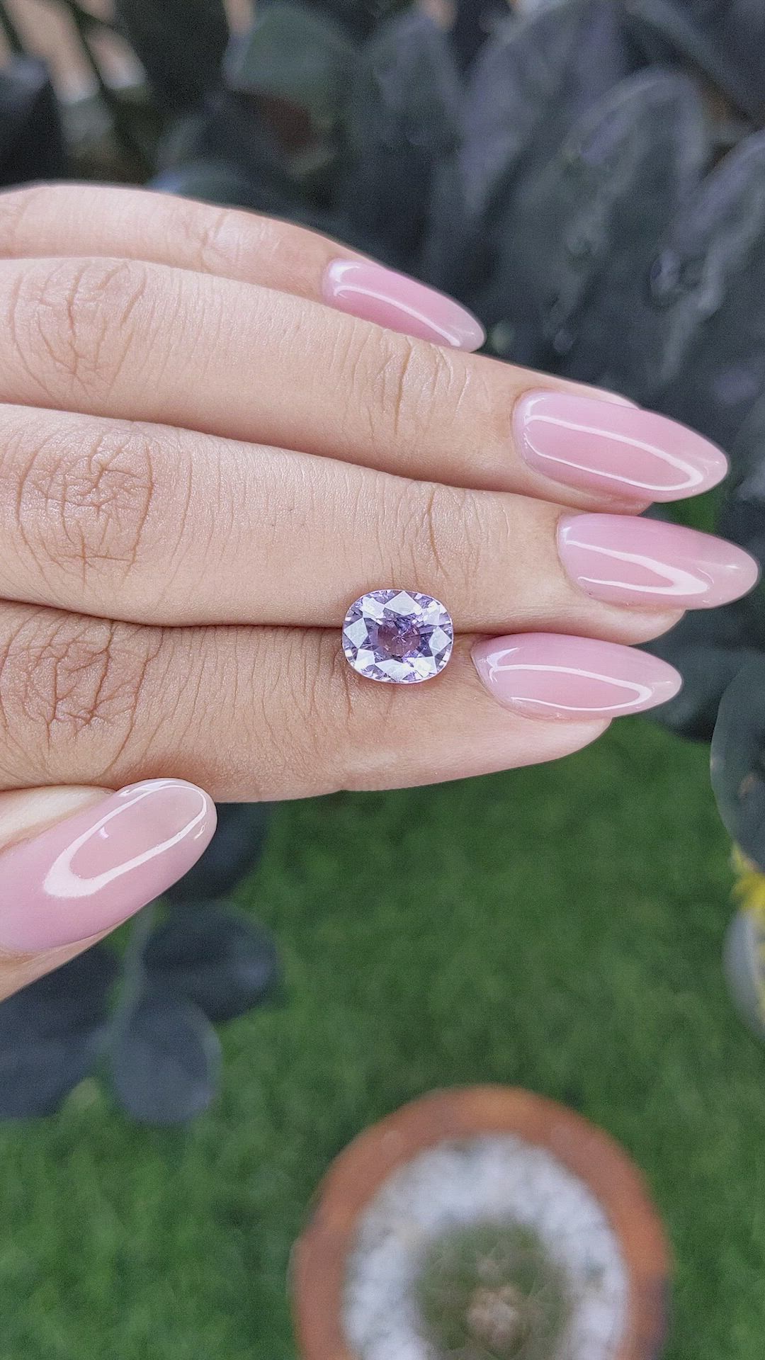 2.36 Ct. Purple Spinel from South Africa Size Video