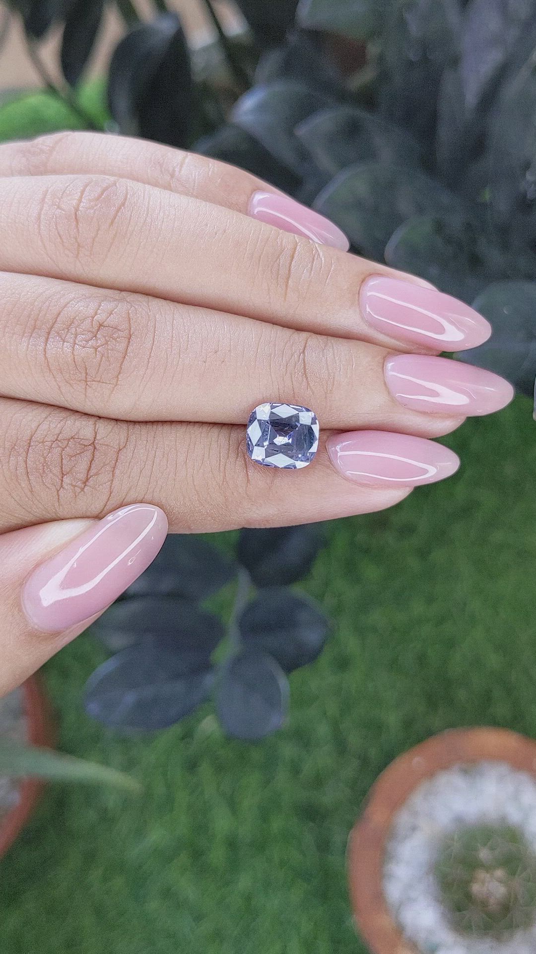3.04 Ct. Purplish Blue Spinel from South Africa Size Video