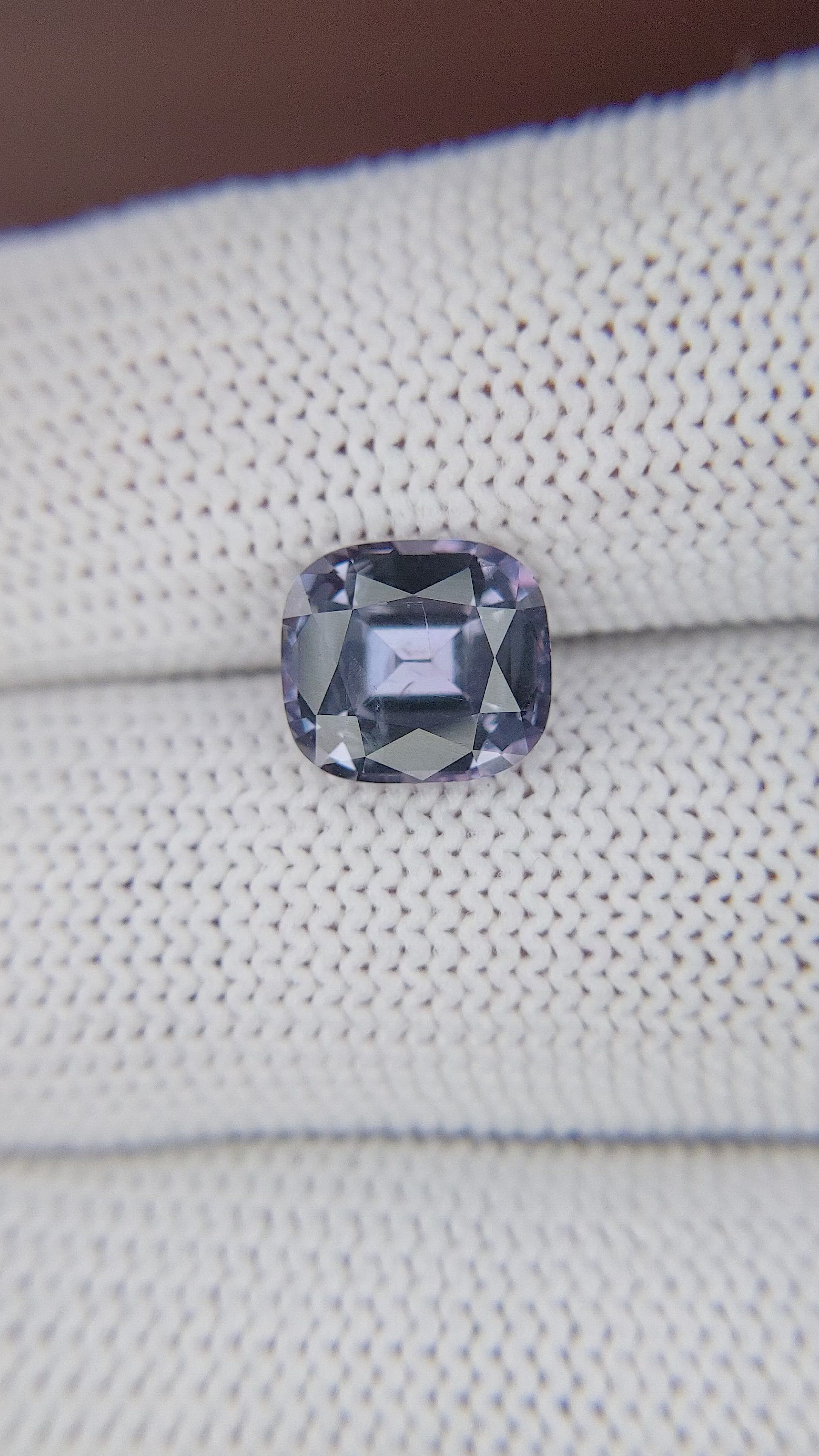 3.04 Ct. Purplish Blue Spinel from South Africa Size Video