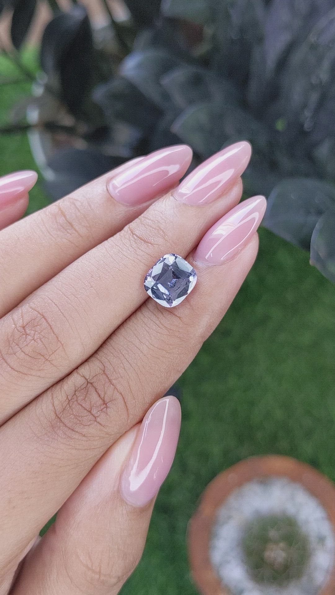3.04 Ct. Purplish Blue Spinel from South Africa Size Video