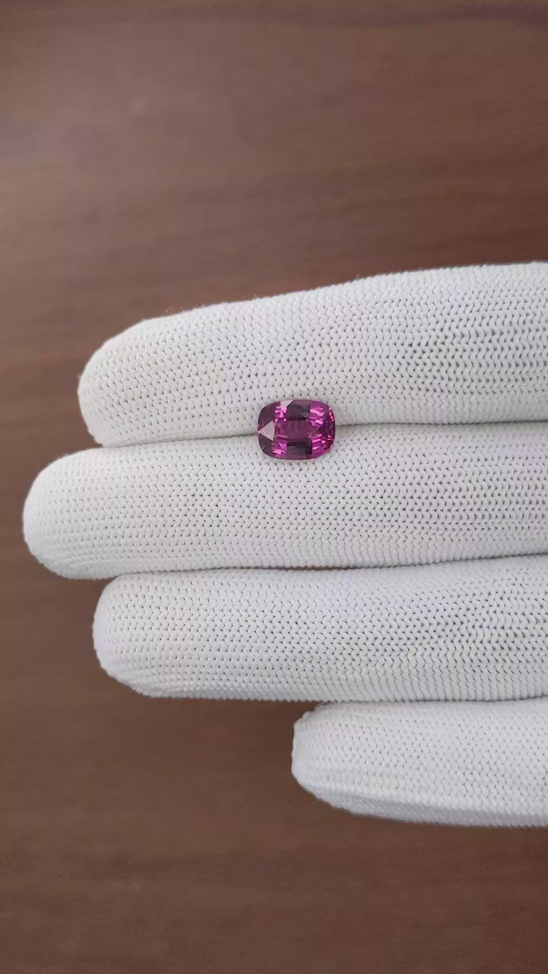 2.72 Ct. Purplish Pink Spinel from South Africa Size Video