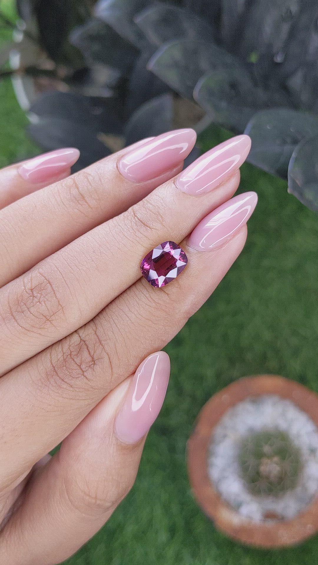 2.72 Ct. Purplish Pink Spinel from South Africa Size Video