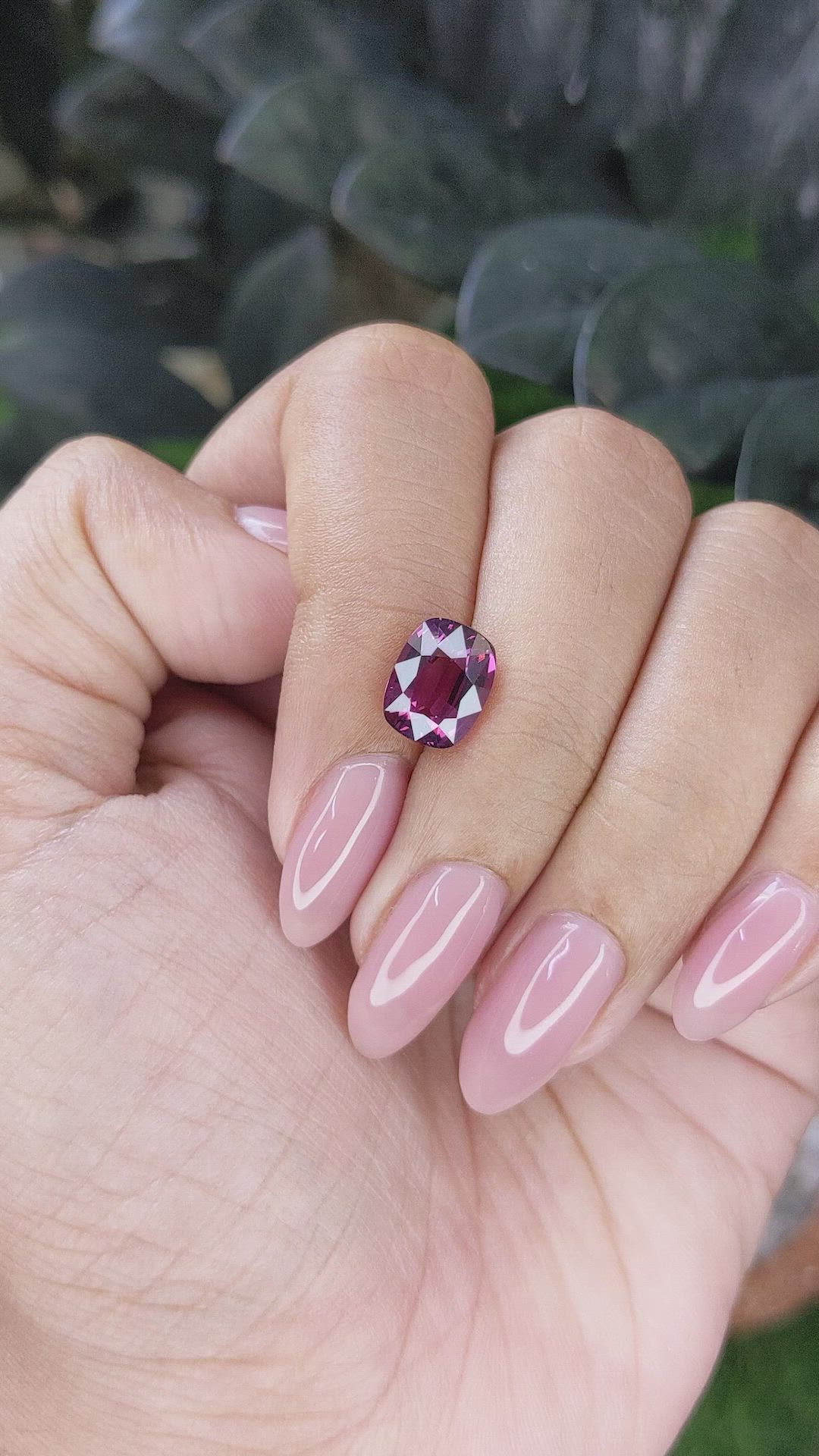 2.72 Ct. Purplish Pink Spinel from South Africa Size Video