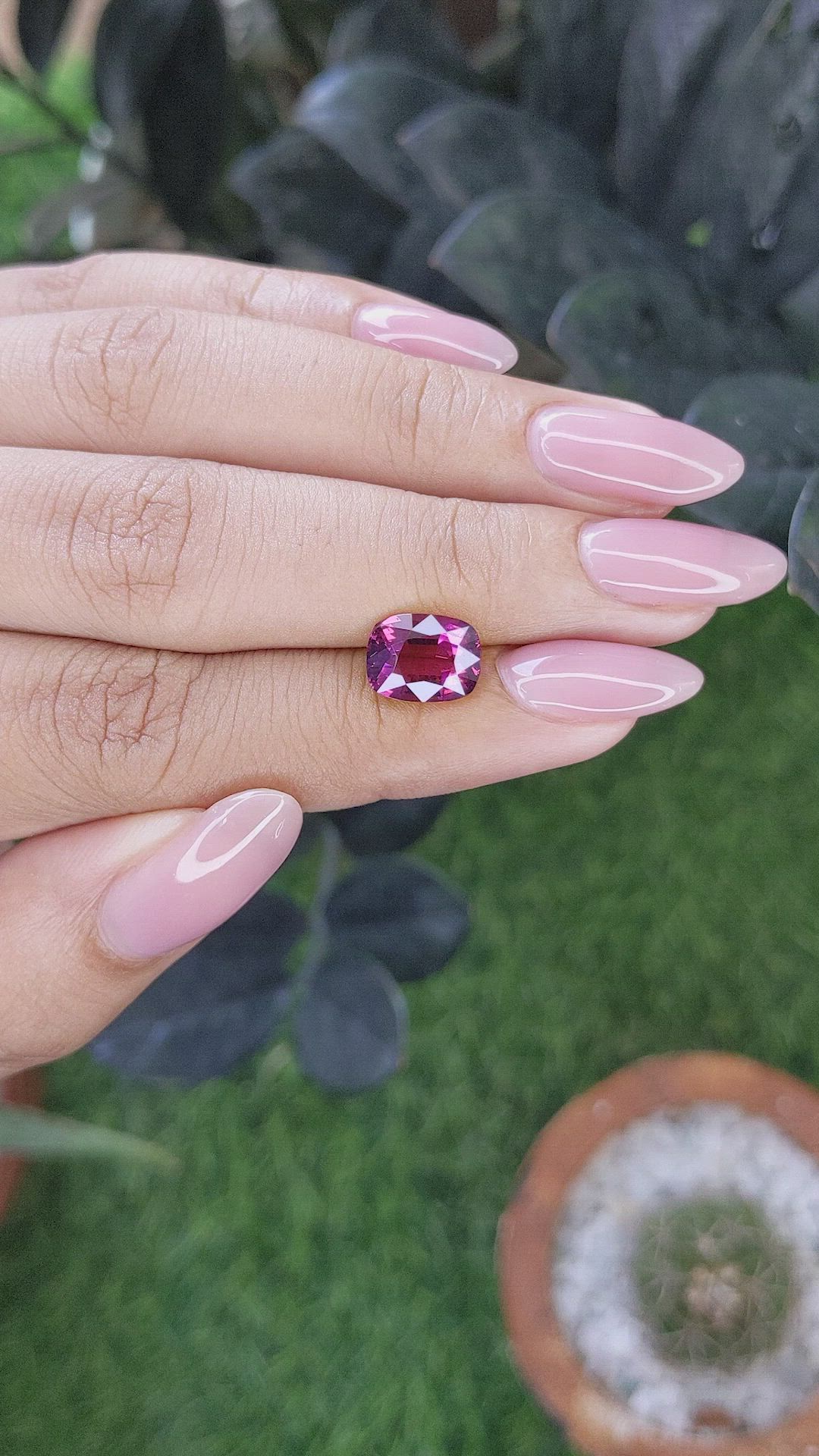 2.72 Ct. Purplish Pink Spinel from South Africa Size Video