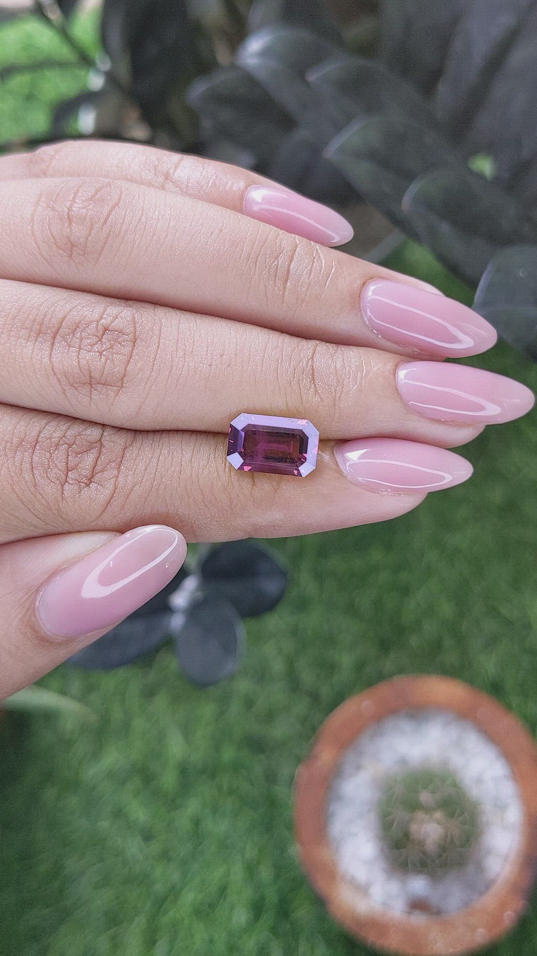 3.20 Ct. Pinkish Purple Spinel from South Africa Size Video