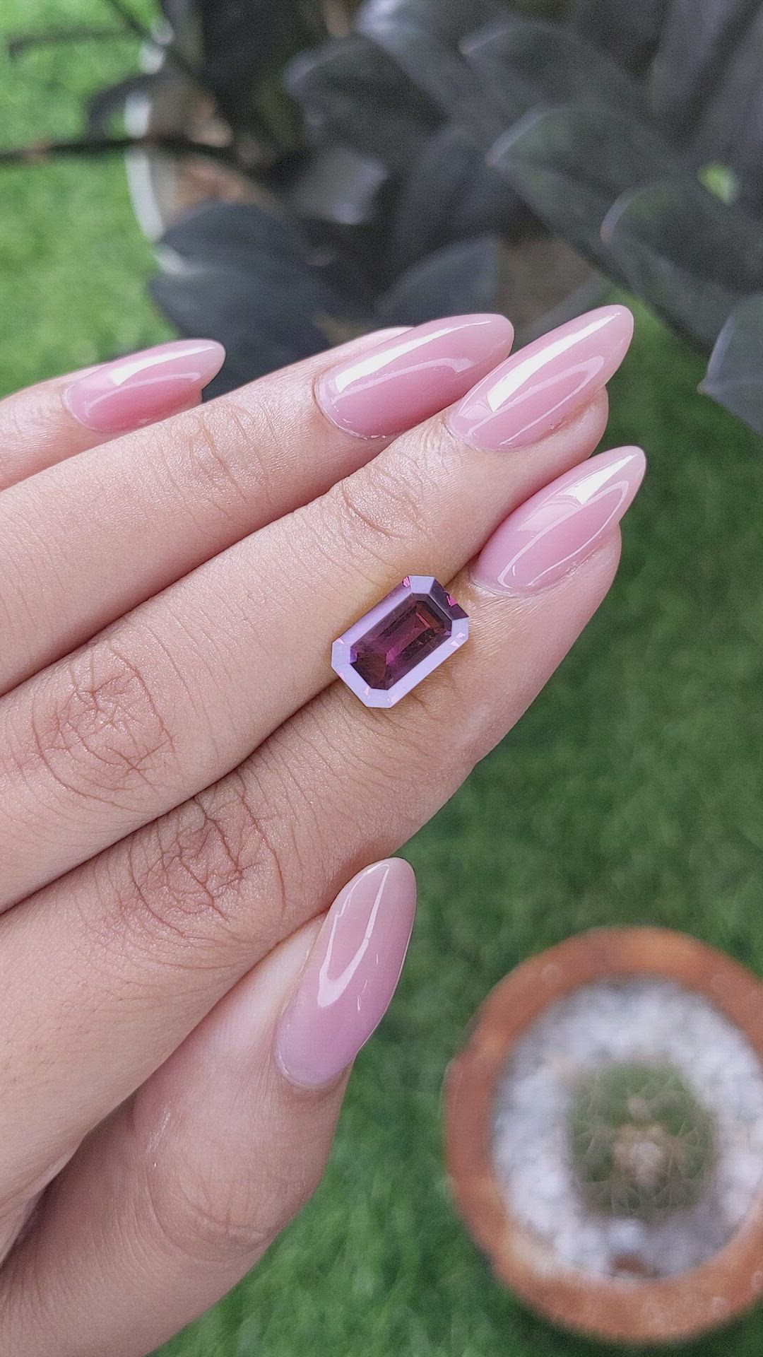3.20 Ct. Pinkish Purple Spinel from South Africa Size Video