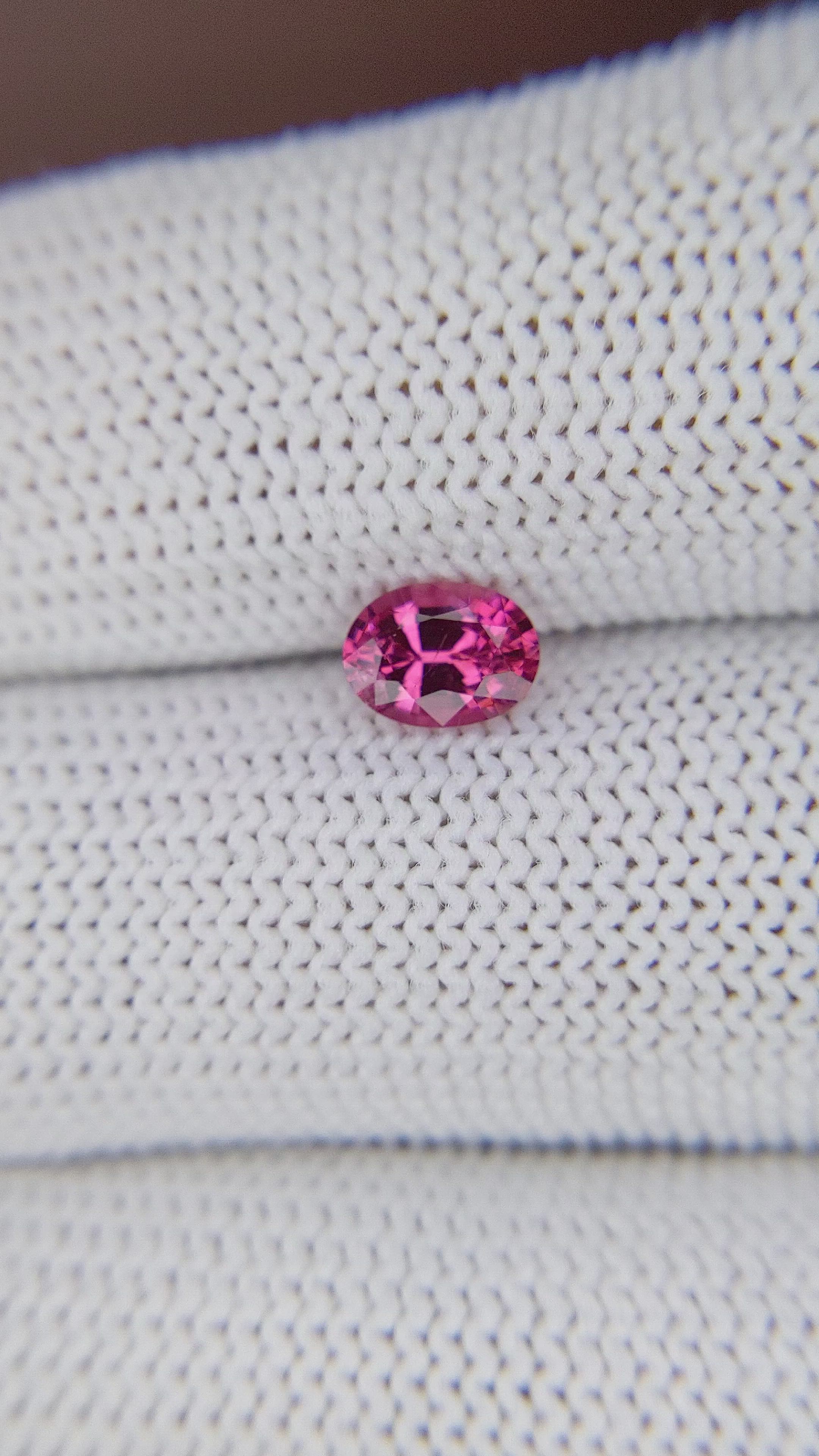 0.76 Ct. Pink Spinel from Burma (Myanmar) Size Video