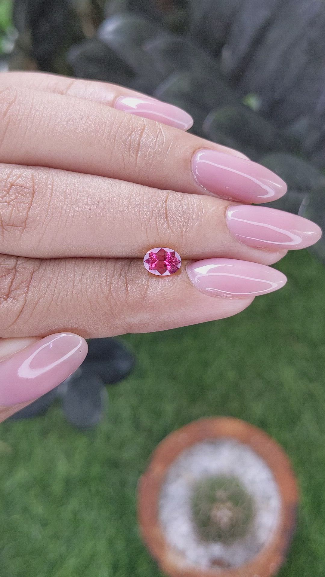 0.76 Ct. Pink Spinel from Burma (Myanmar) Size Video