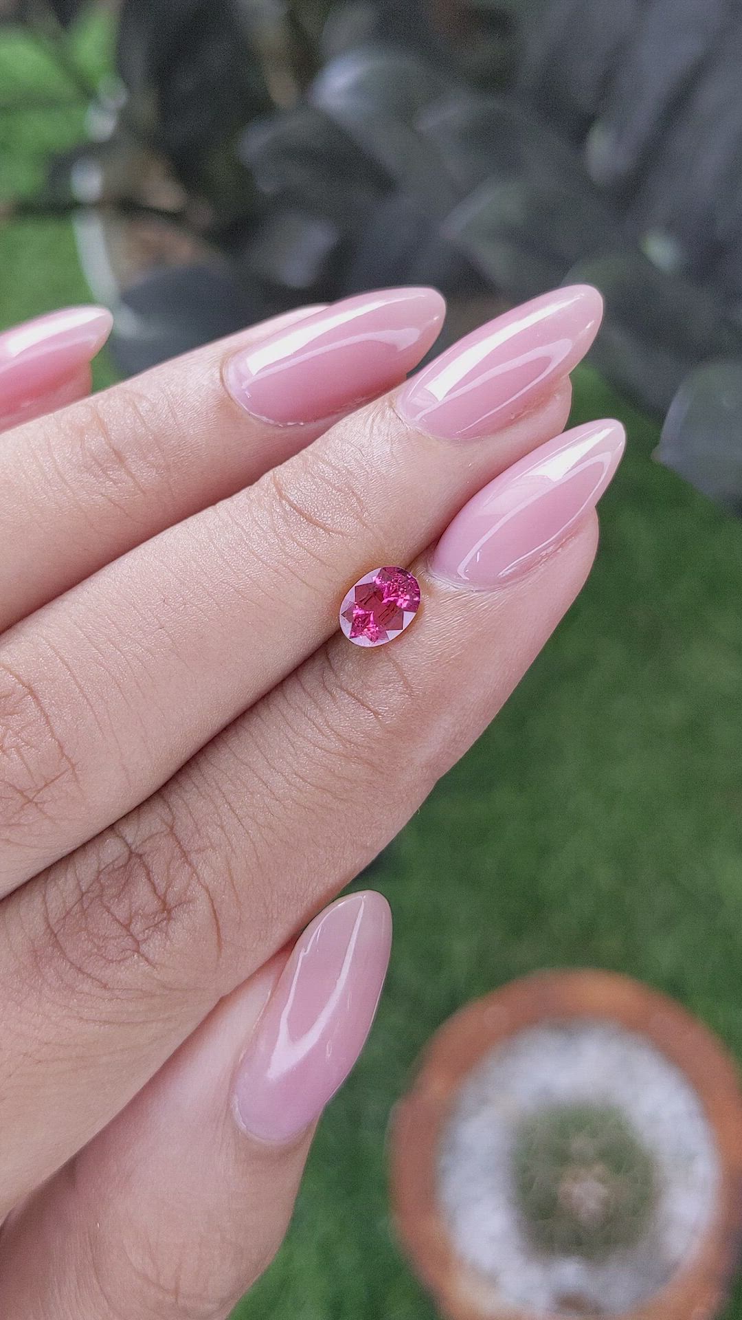 0.76 Ct. Pink Spinel from Burma (Myanmar) Size Video