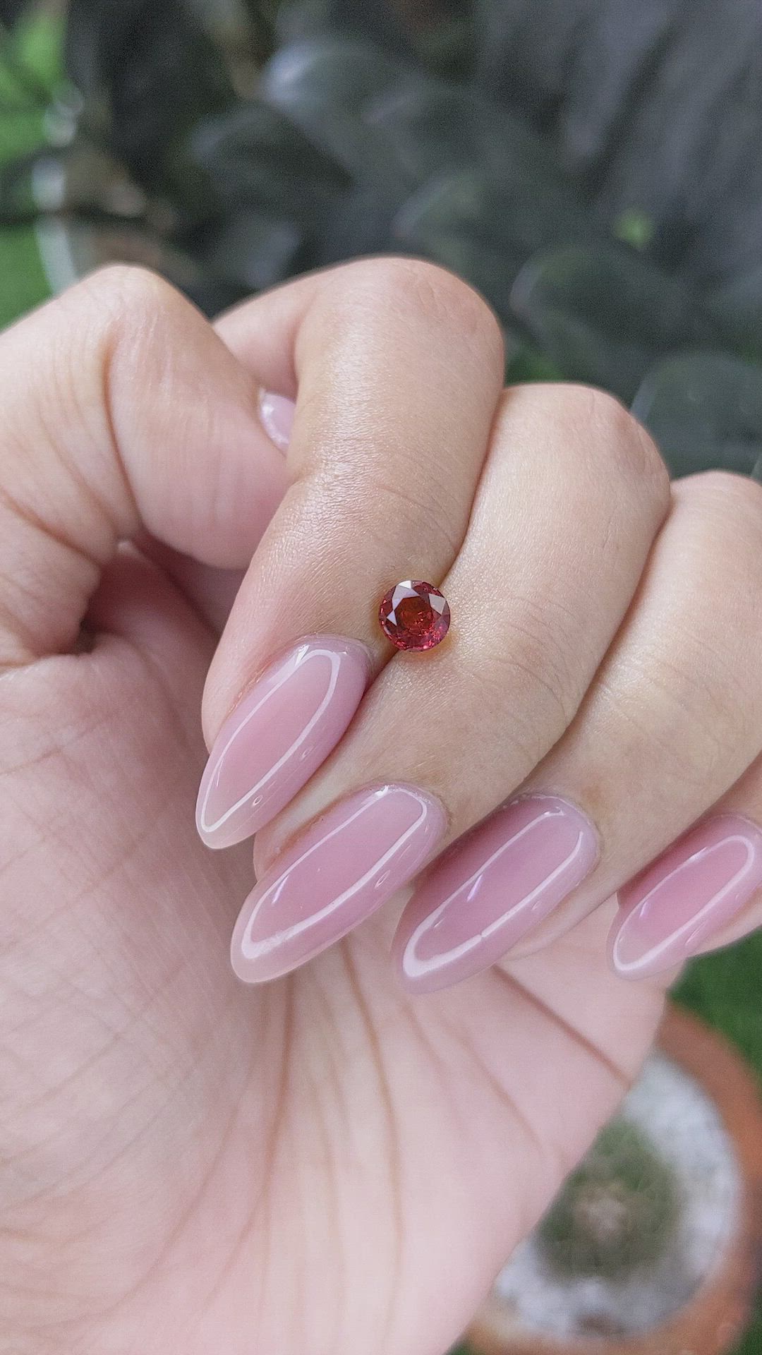 0.65 Ct. Red Spinel from Burma (Myanmar) Size Video