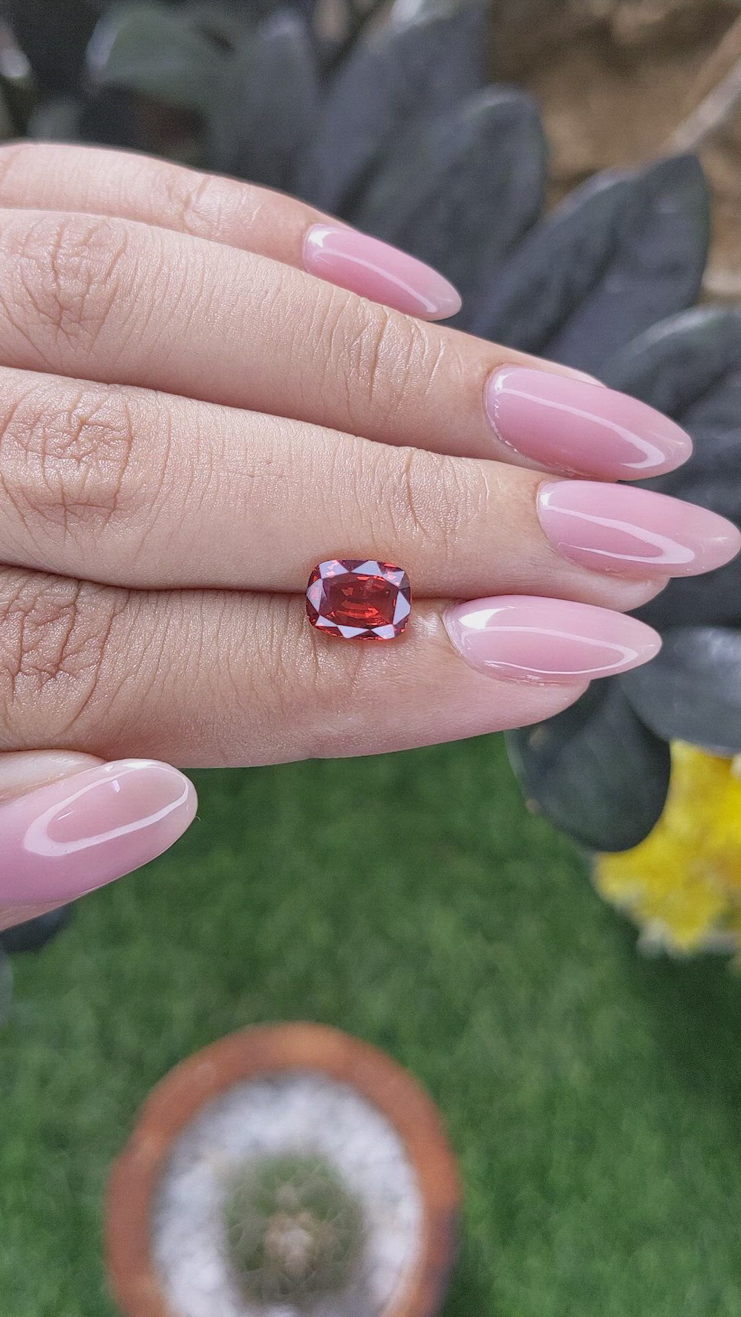 1.76 Ct. Red Spinel from Burma (Myanmar) Size Video