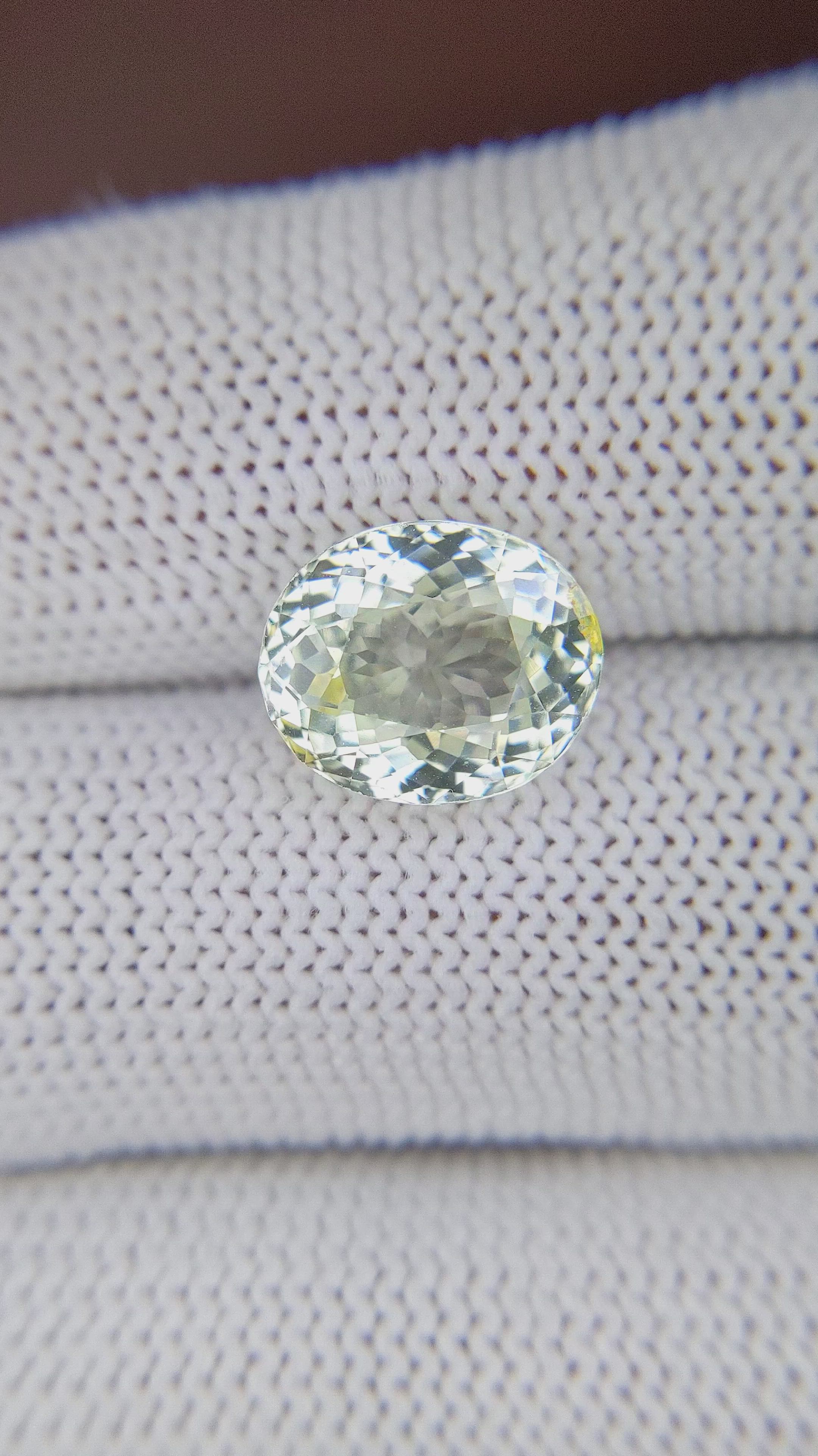 5.14 Ct. Greenish Yellow Chrysoberyl from Tanzania Size Video