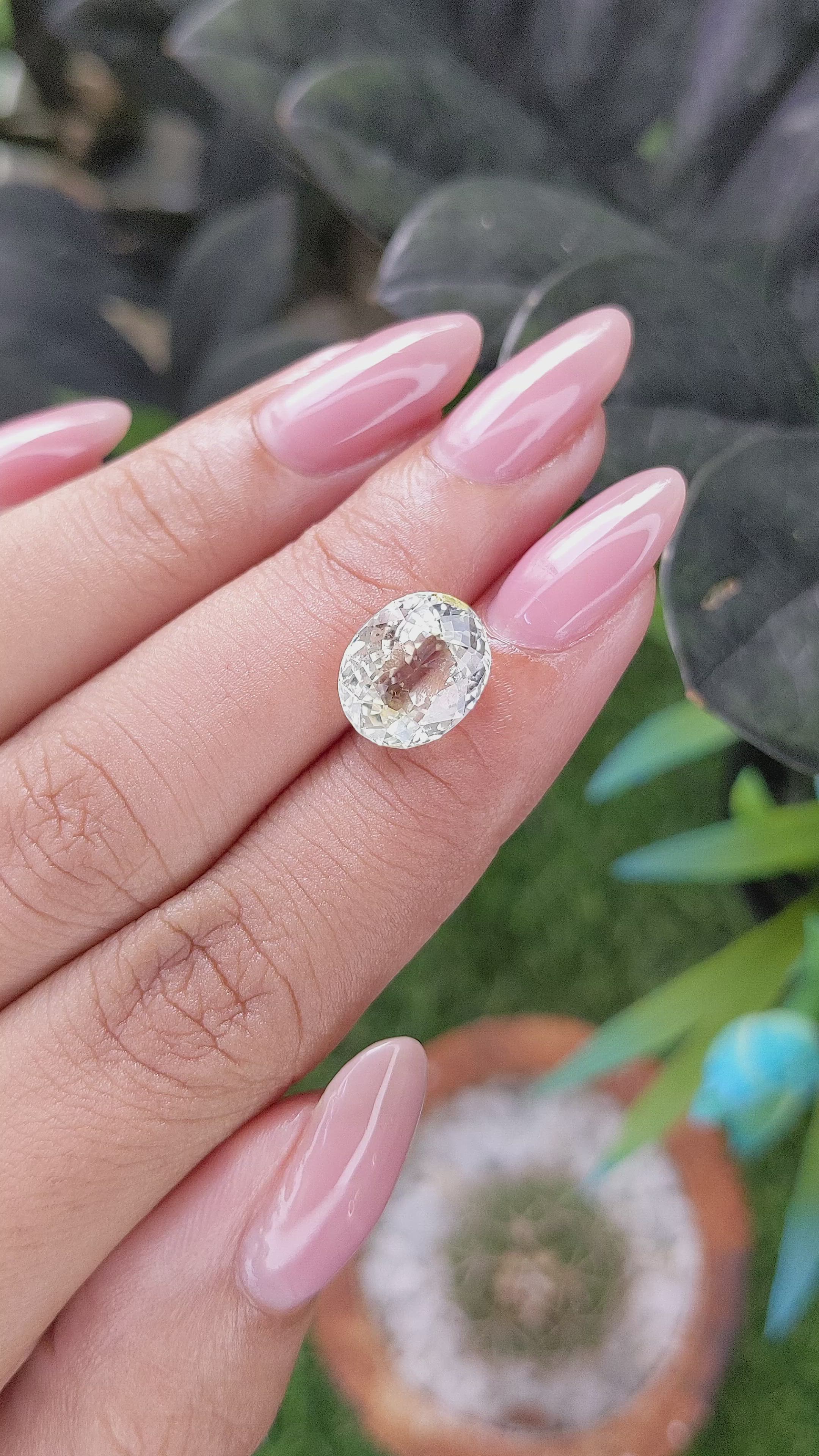 5.14 Ct. Greenish Yellow Chrysoberyl from Tanzania Size Video