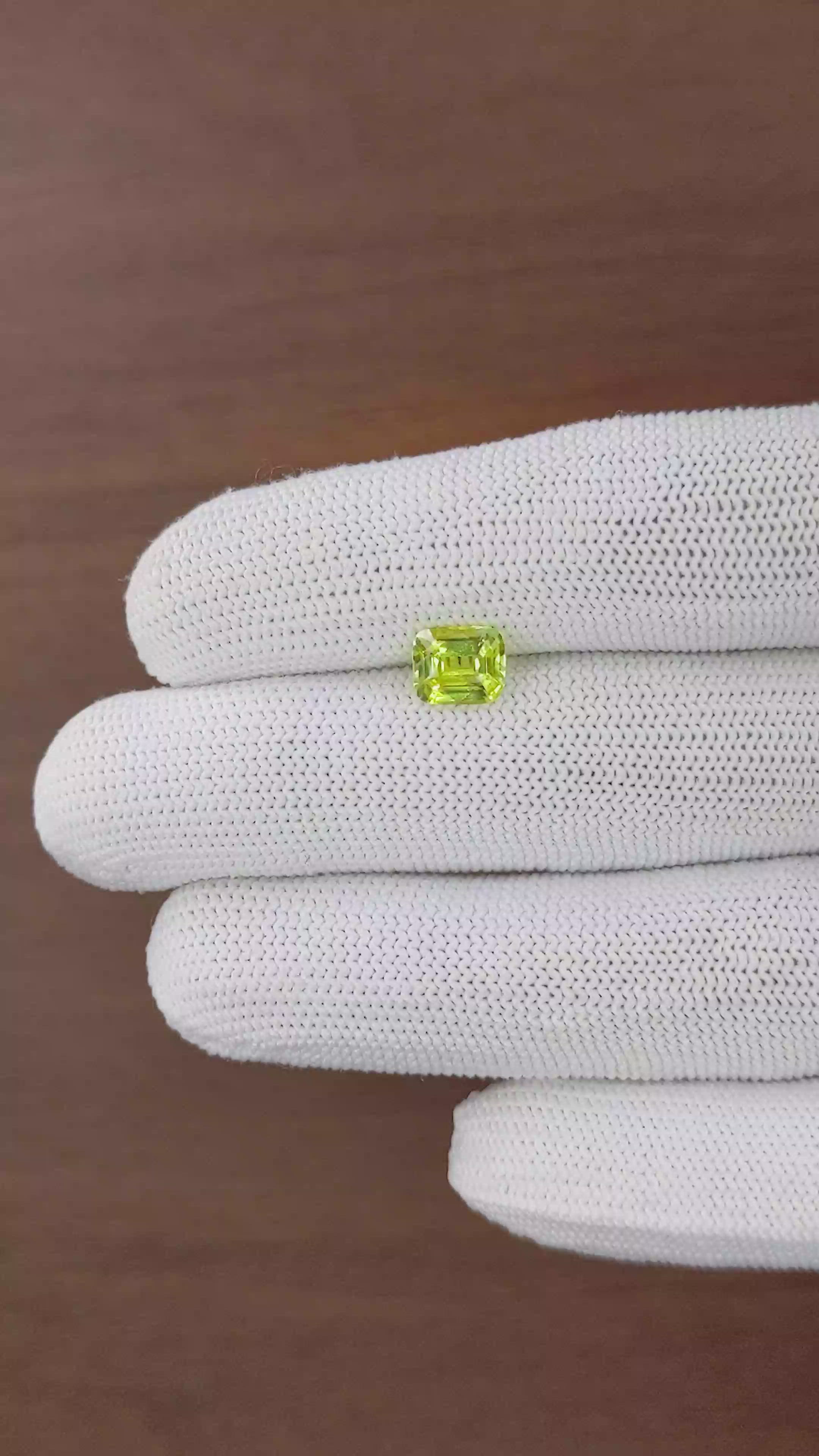 1.54 Ct. Yellowish Green Chrysoberyl from Tanzania Size Video